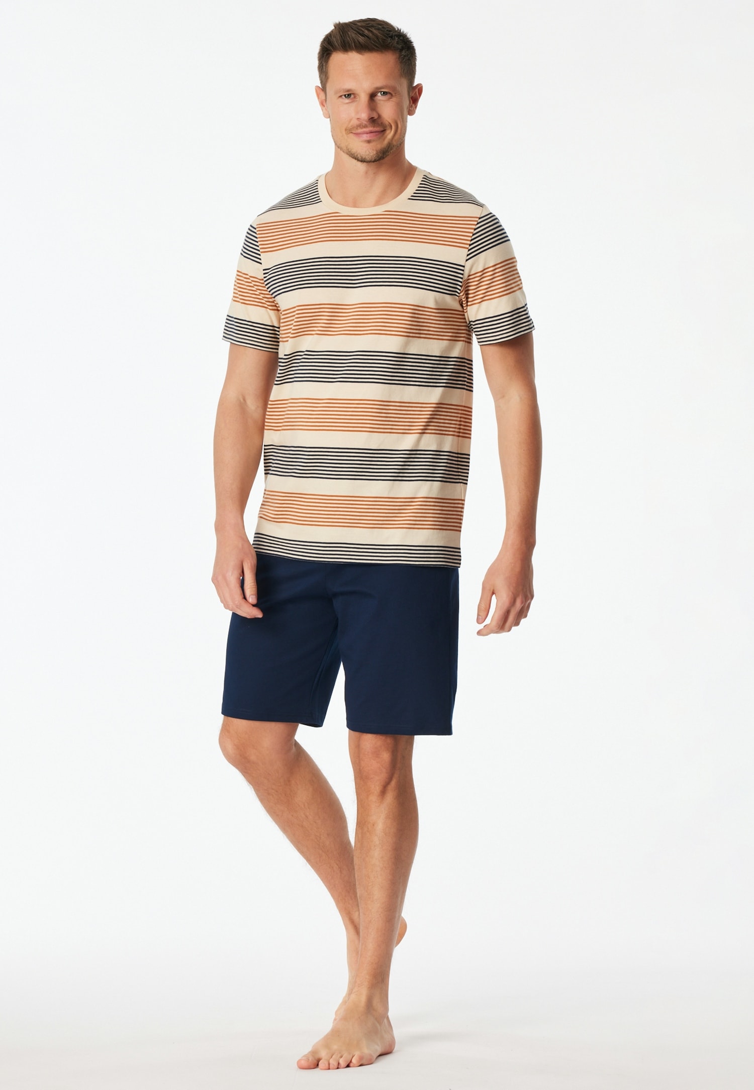 Image of Schiesser Shorty "Casual Nightwear" 2 mit Rundhalsausschnitt und kurzen Ärmeln, in Single-Jersey Qualität