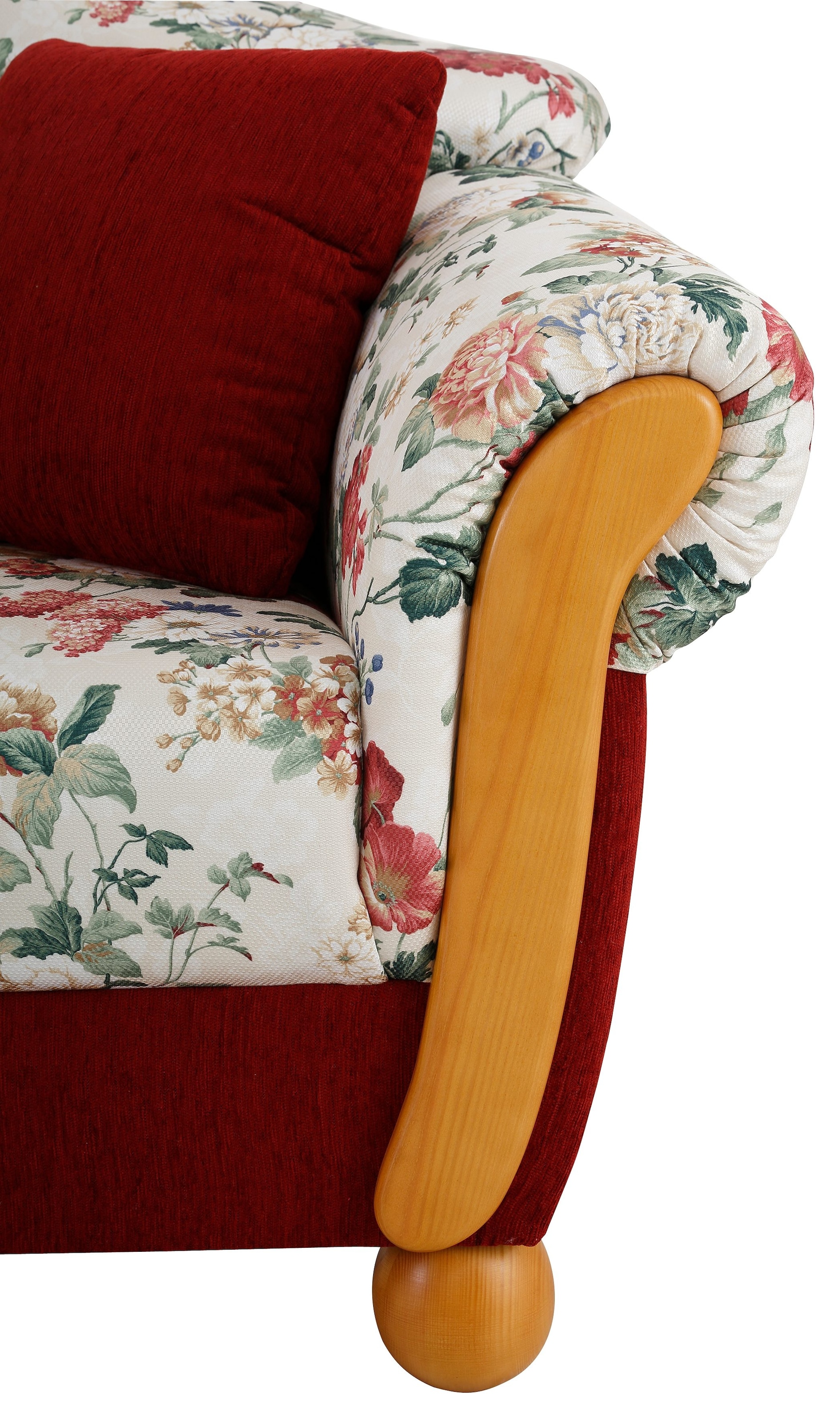 Home affaire 3-Sitzer »Milano, bequemes Sofa mit geschwungenen Armlehnen, Landhaus-Stil«
