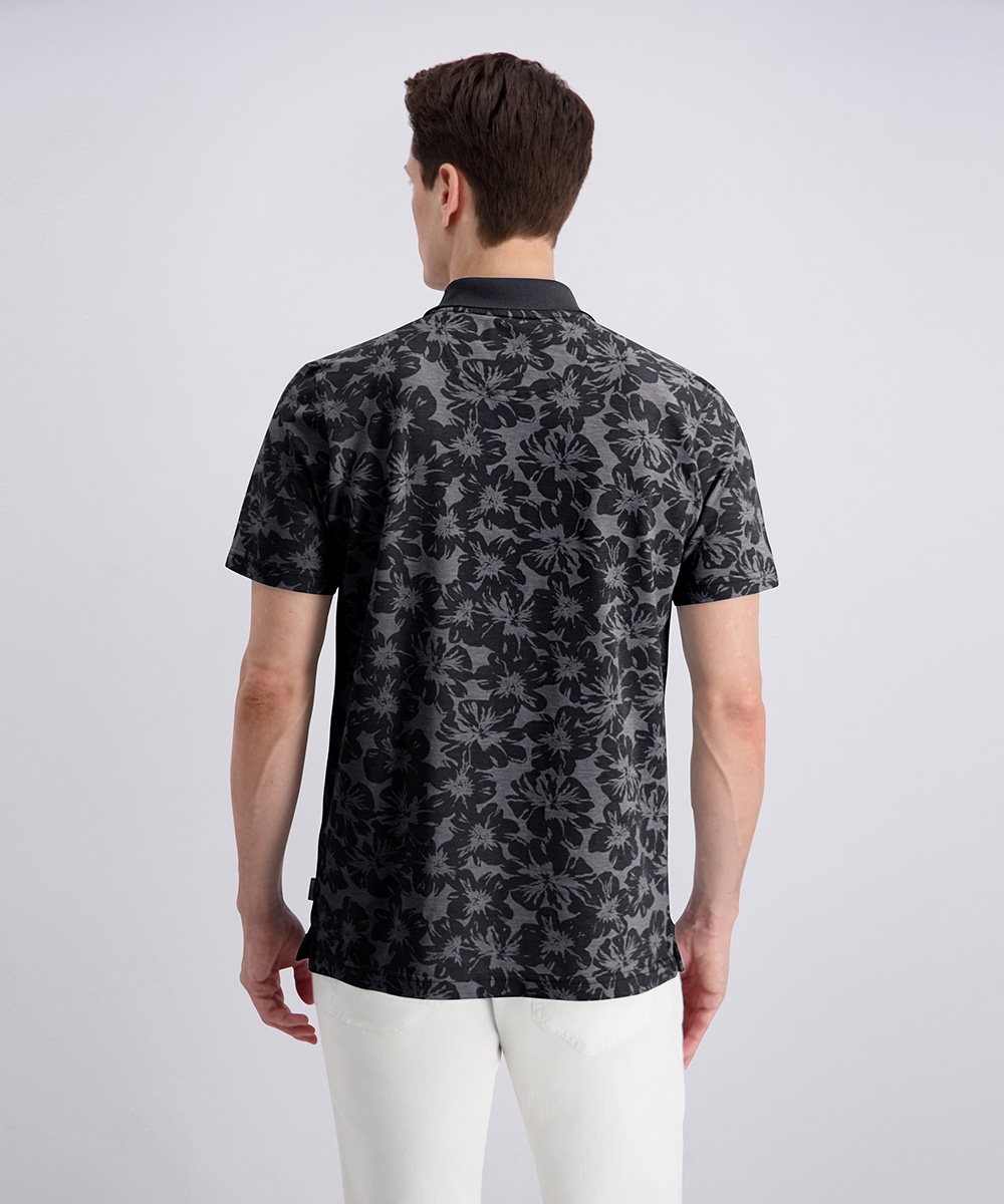 Pierre Cardin Poloshirt »Polo piqué alloverprint« hüftbedeckende Passform, mit Knopfleiste