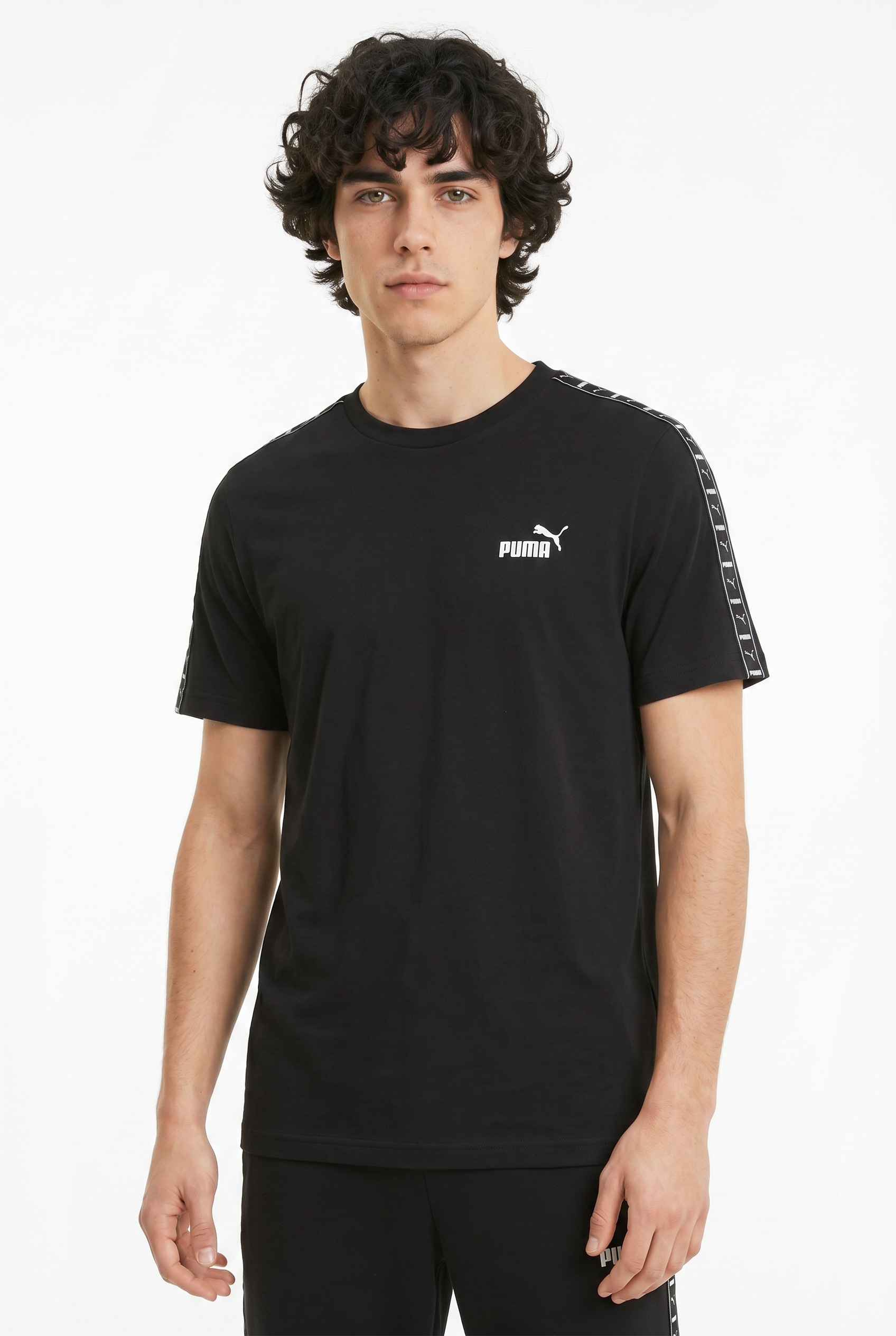 Image of PUMA T-Shirt "ESS TAPE TEE" sportlicher Stil, Kurzarm, aus Baumwolle