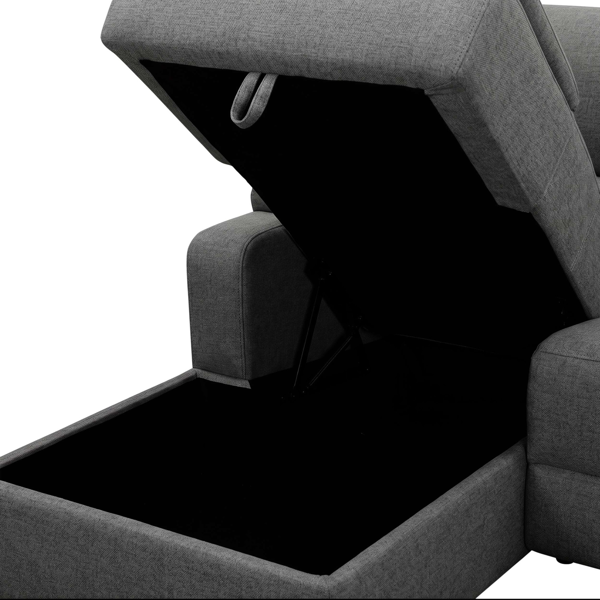 GOODproduct »NAPORI Struktur-Bezug, L-Form, 210cm, man./elektr. Relaxfunktion« USB-A bei elektr. Variante, Staukasten, Seitentasche u. Federkern