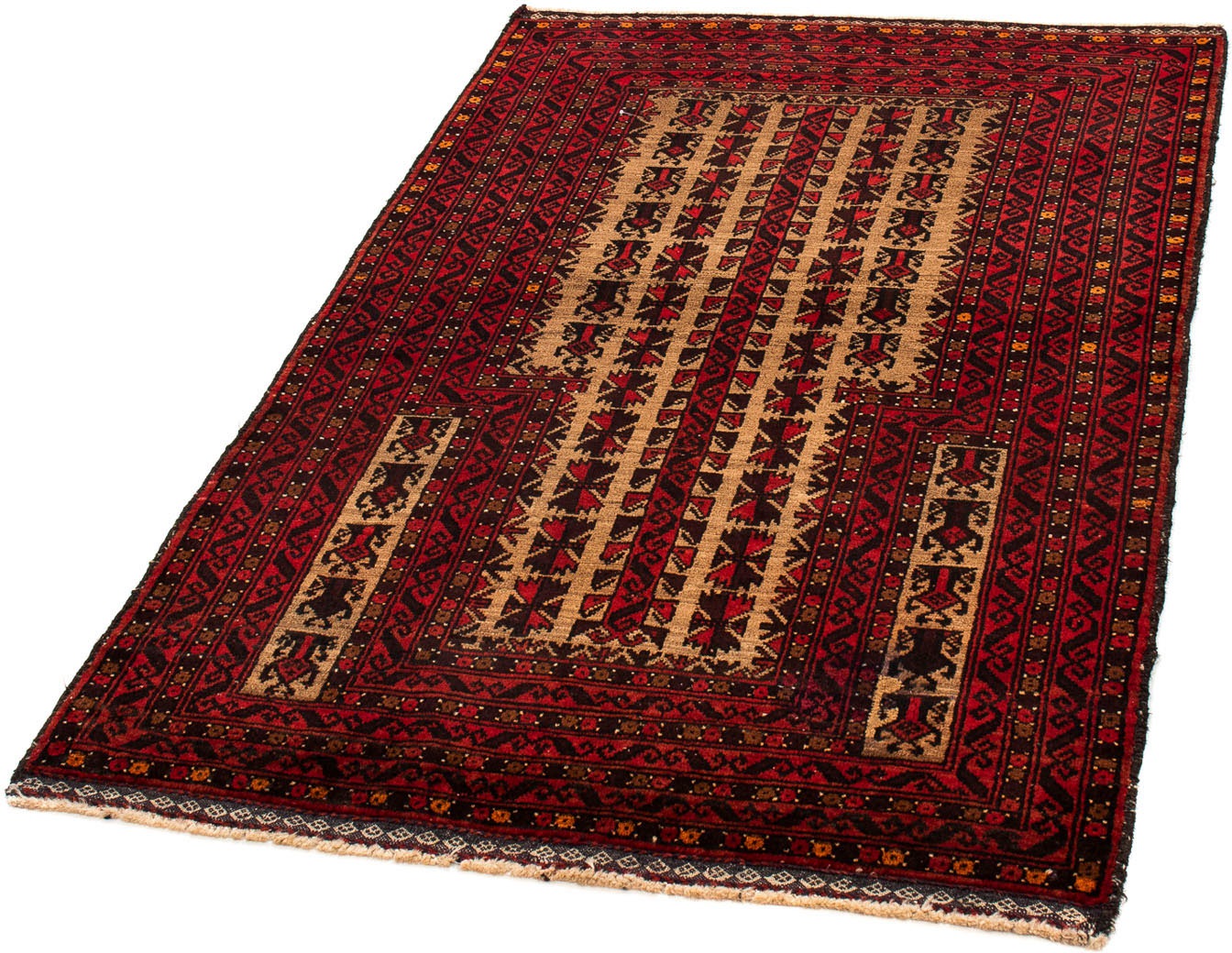 Image of morgenland Orientteppich »Belutsch - 138 x 89 cm - dunkelrot«, rechteckig, 8 mm Höhe, Wohnzimmer, Handgeknüpft, Einzelstück mit Zertifikat bei Ackermann Versand Schweiz