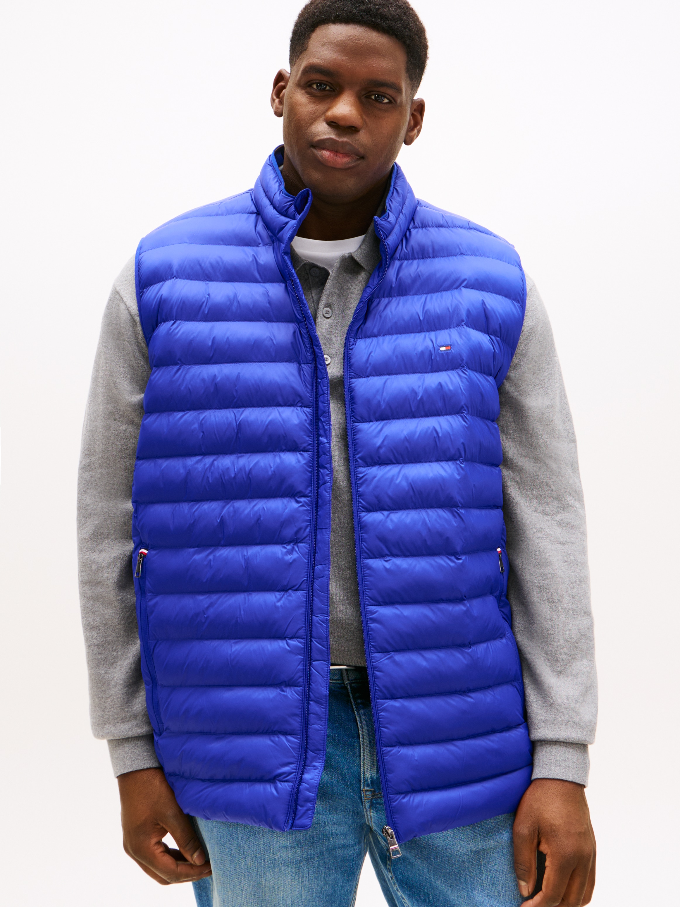 Image of Tommy Hilfiger Big & Tall Steppweste "BT-PACKABLE RECYCLED VEST-B" in Grossen Grössen, Logostickerei
