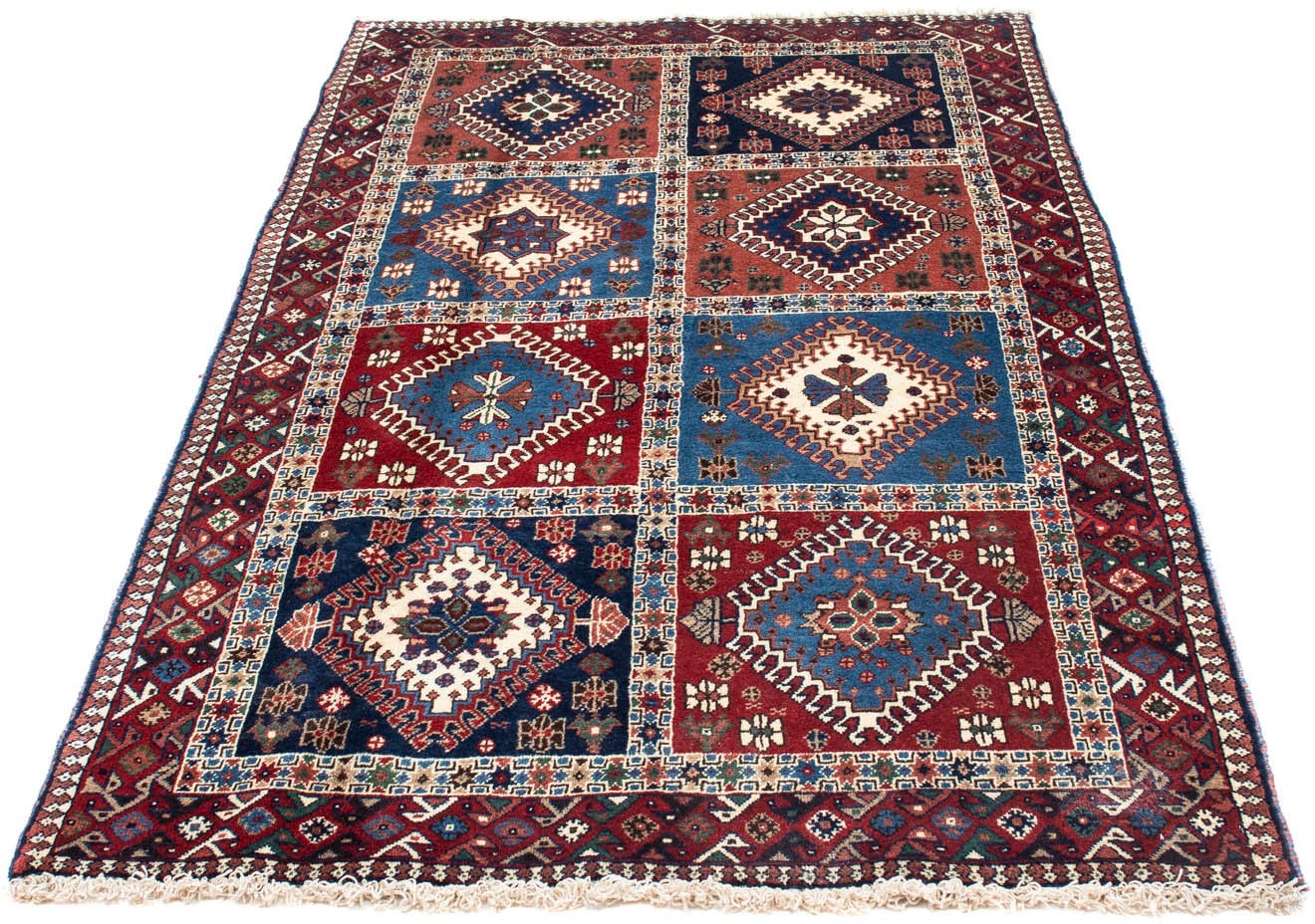 Image of morgenland Hochflor-Läufer »Yalameh Medaillon Rosso 187 x 65 cm«, rechteckig, 1 mm Höhe, Handgeknüpft bei Ackermann Versand Schweiz