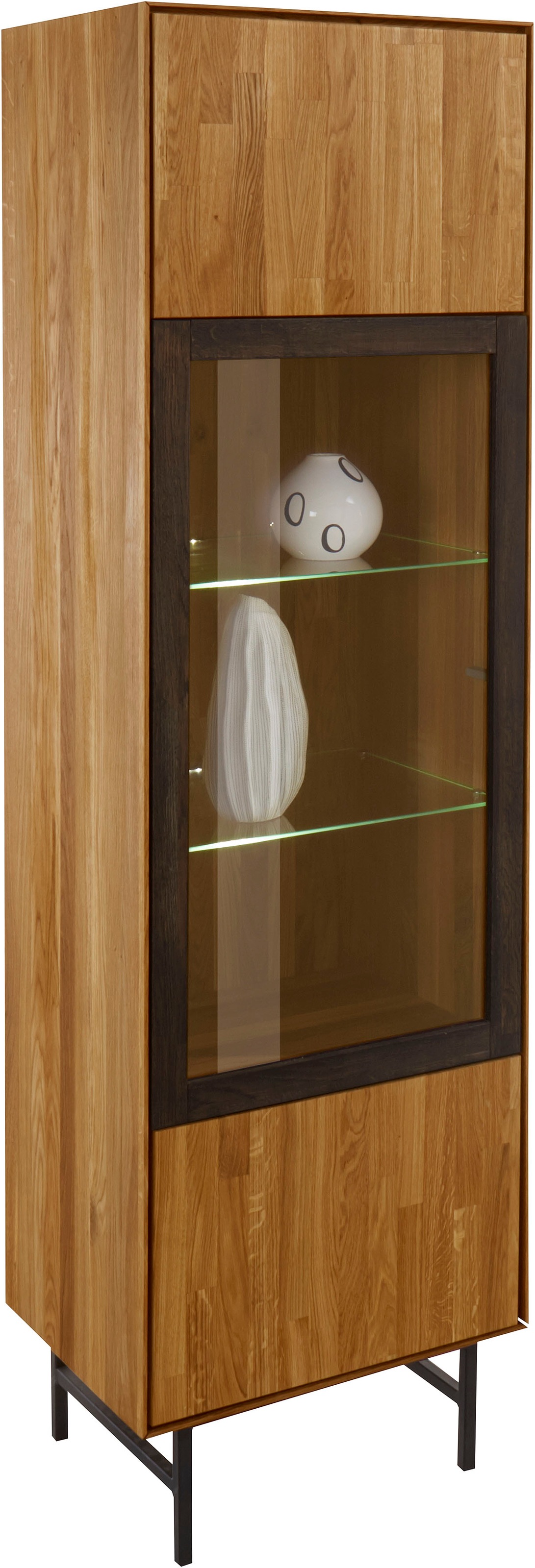 Image of Places of Style Vitrine »Dia«, aus Eiche massiv, mit Push-to-open-Funktion bei Ackermann Versand Schweiz