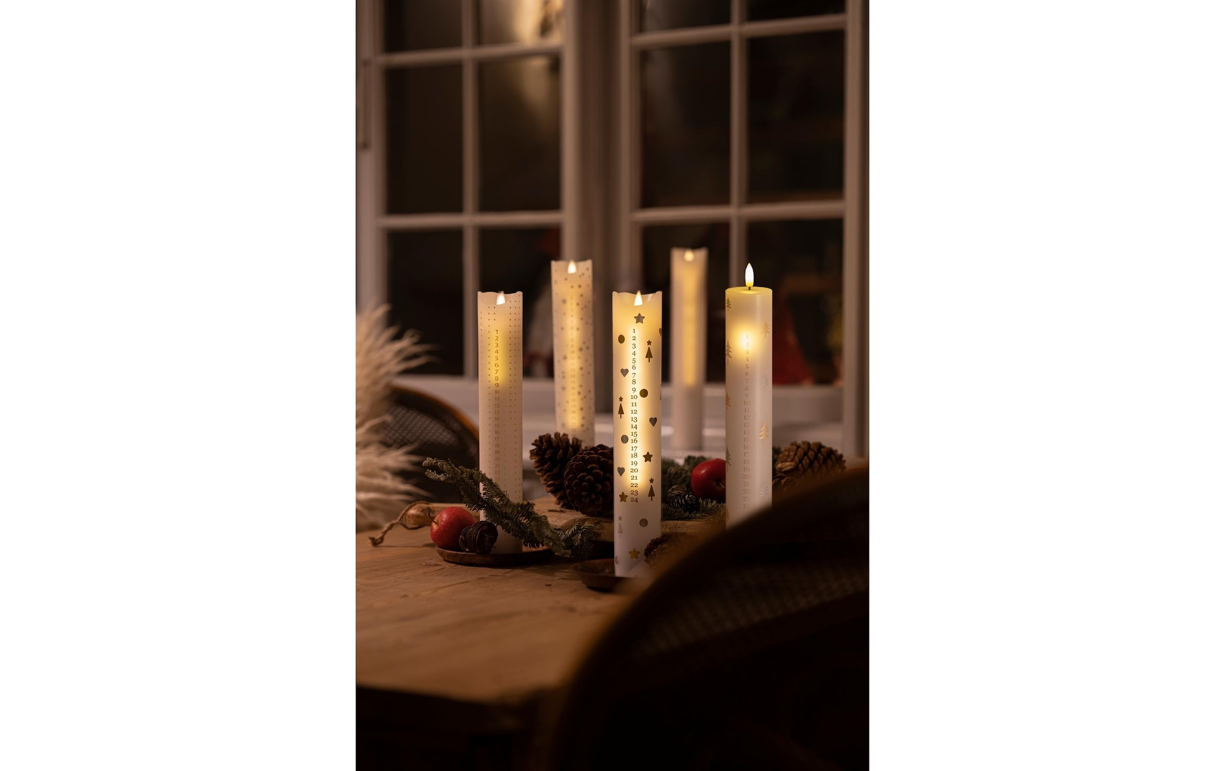 Calendar »LED-Kerzen Sirius Advent kaufen bequem Adventskerze goldfarben«