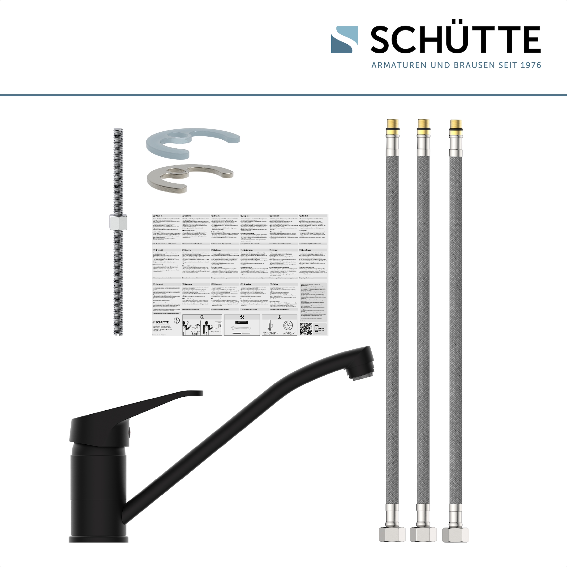 Schütte Robinet d'évier »TASSONI« robinet basse pression cuisine, robinet pivotant à 360°