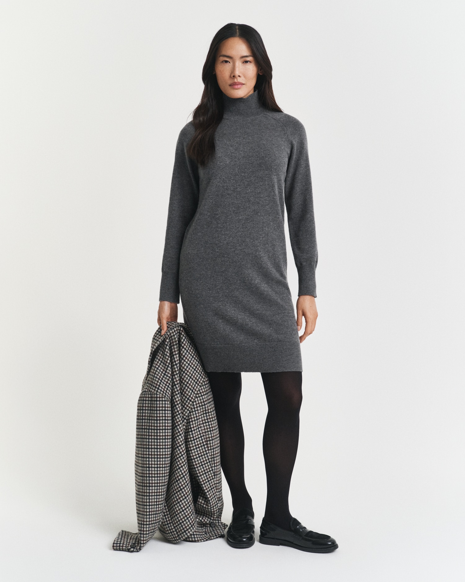 Gant Strickkleid »SUPERFINE LAMBSWOOL KNIT«, Winterkleid, relaxed fit, Rollkragen, aus reiner Wolle