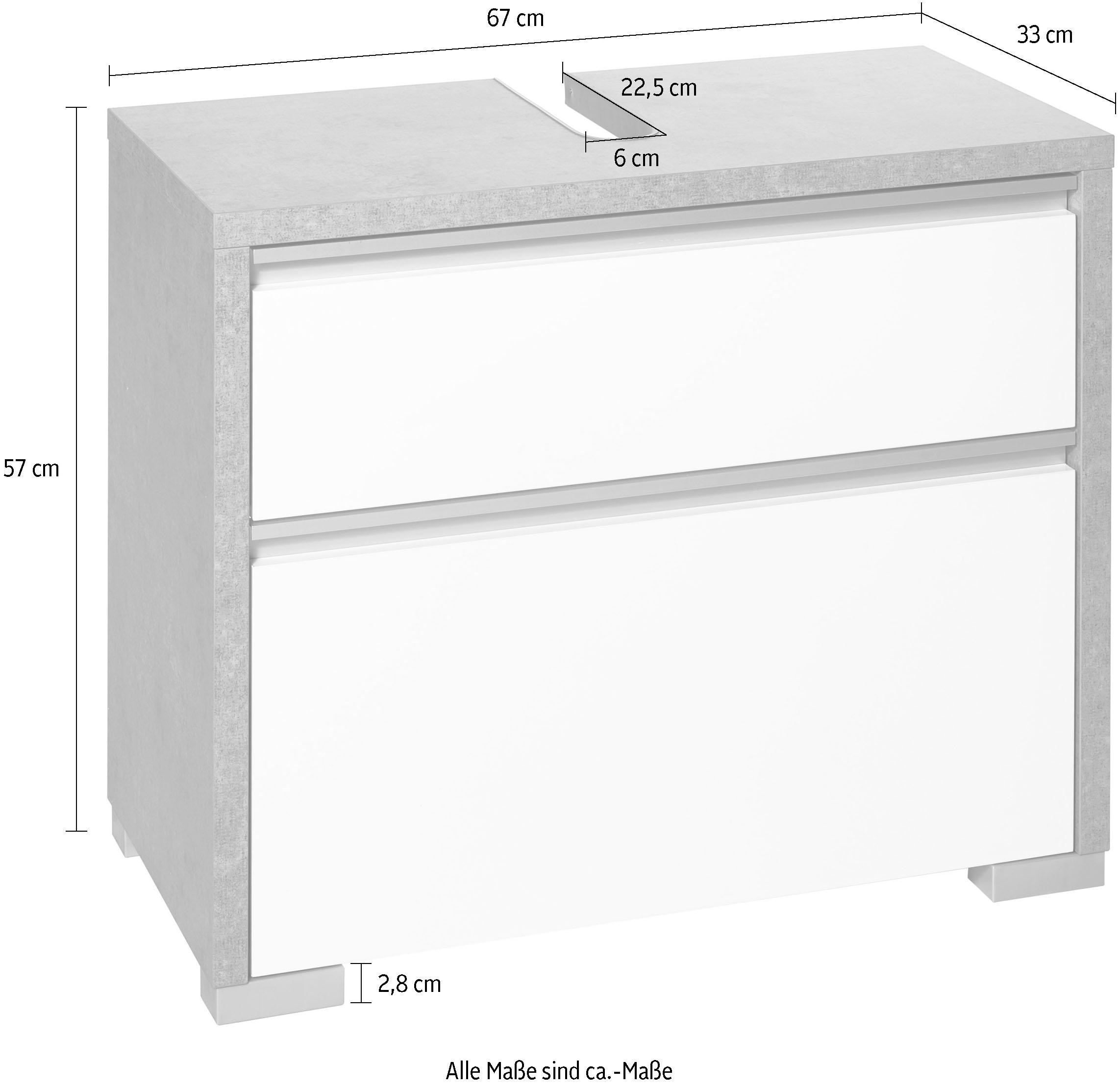 kaufen Breite Schildmeyer günstig Waschbeckenunterschrank 67 cm »Bello«,