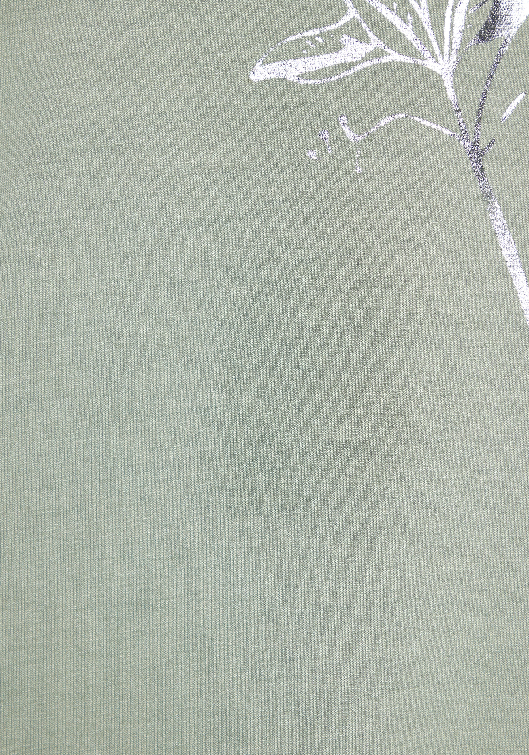 LASCANA T-shirt à manches courtes »mit schimmerndem Print« aus weichem Viskose-Stretch