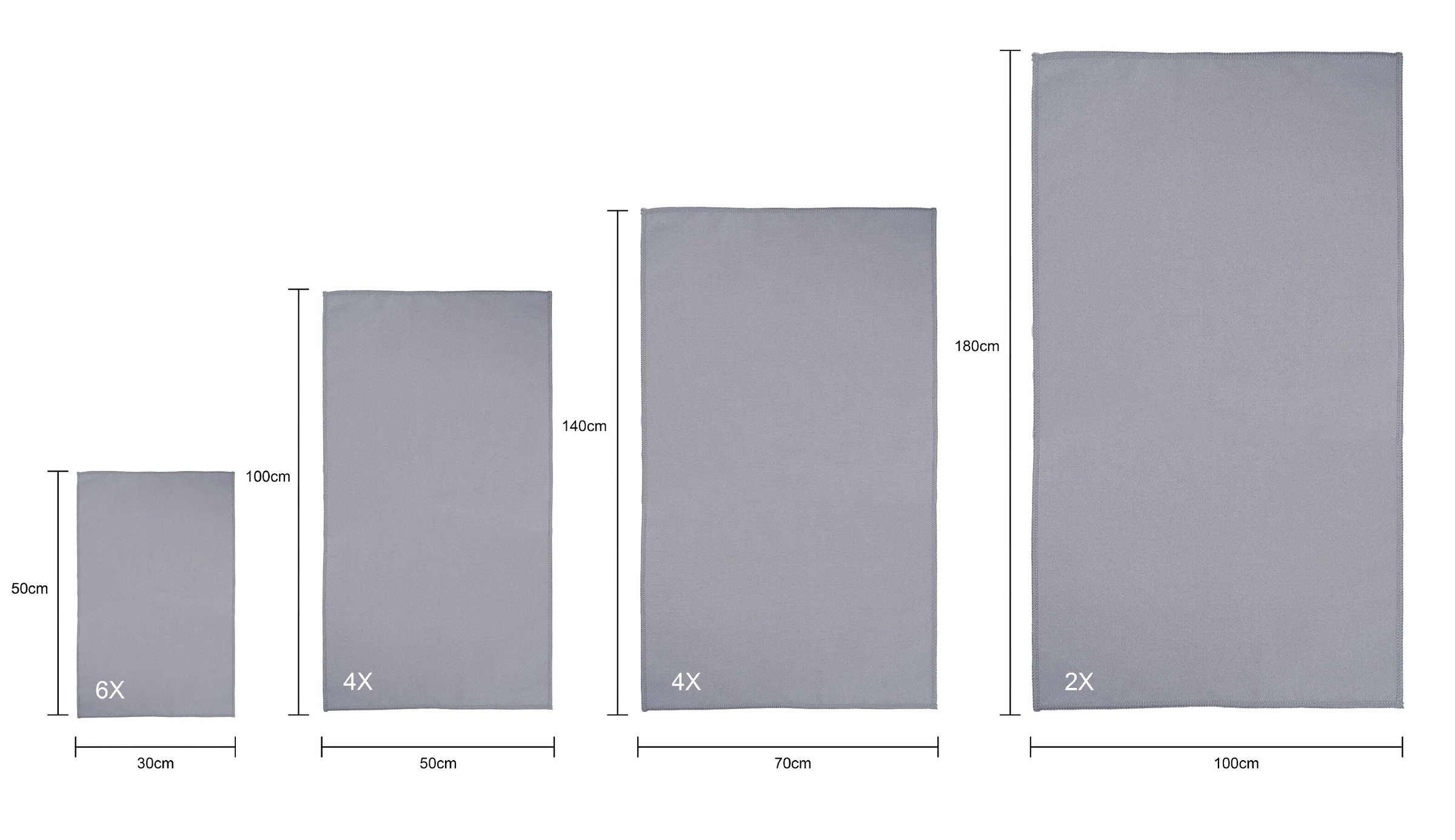 GOODproduct Handtücher »Leoa, diverse Grössen, Sporthandtuch, Reisehandtuch, Strandtuch« sehr leicht, kompakt, schnelltrocknend, Mikrofaser mit Kontrastnaht