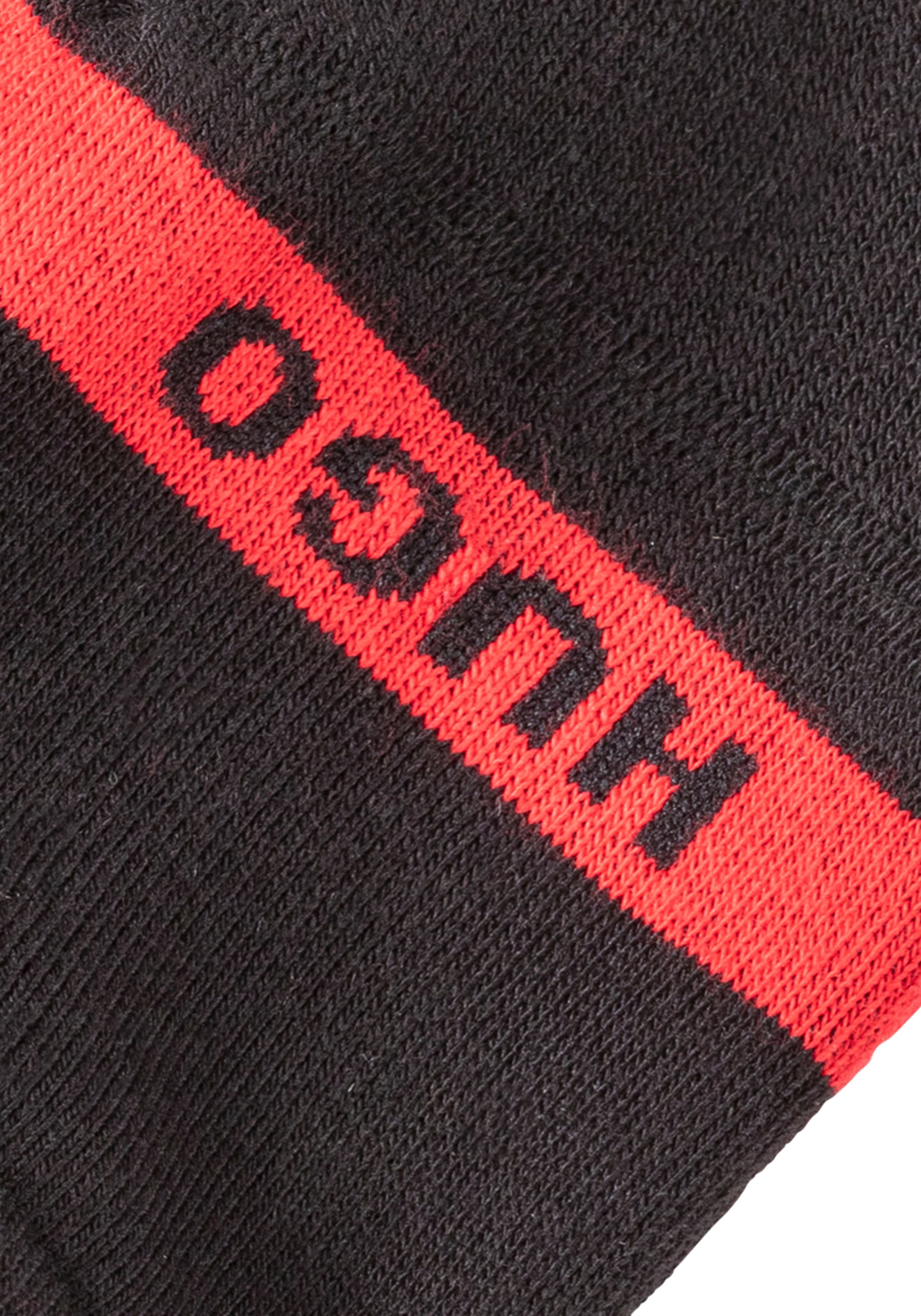 HUGO Underwear Chaussettes d'affaires »3P LC PLUSH TAPE CC« Packung, 3er, 3 cuis tlg. mit HUGO Logostickerei auf rotem Farbstreifen