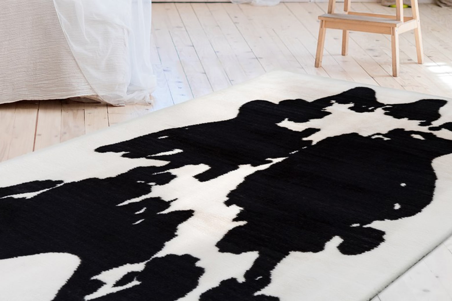 Bruno Banani Hochflor-Teppich »Makayla«, rechteckig, 30 mm Höhe, Kuhfell-Muster, Kunstfell, weicher Flor
