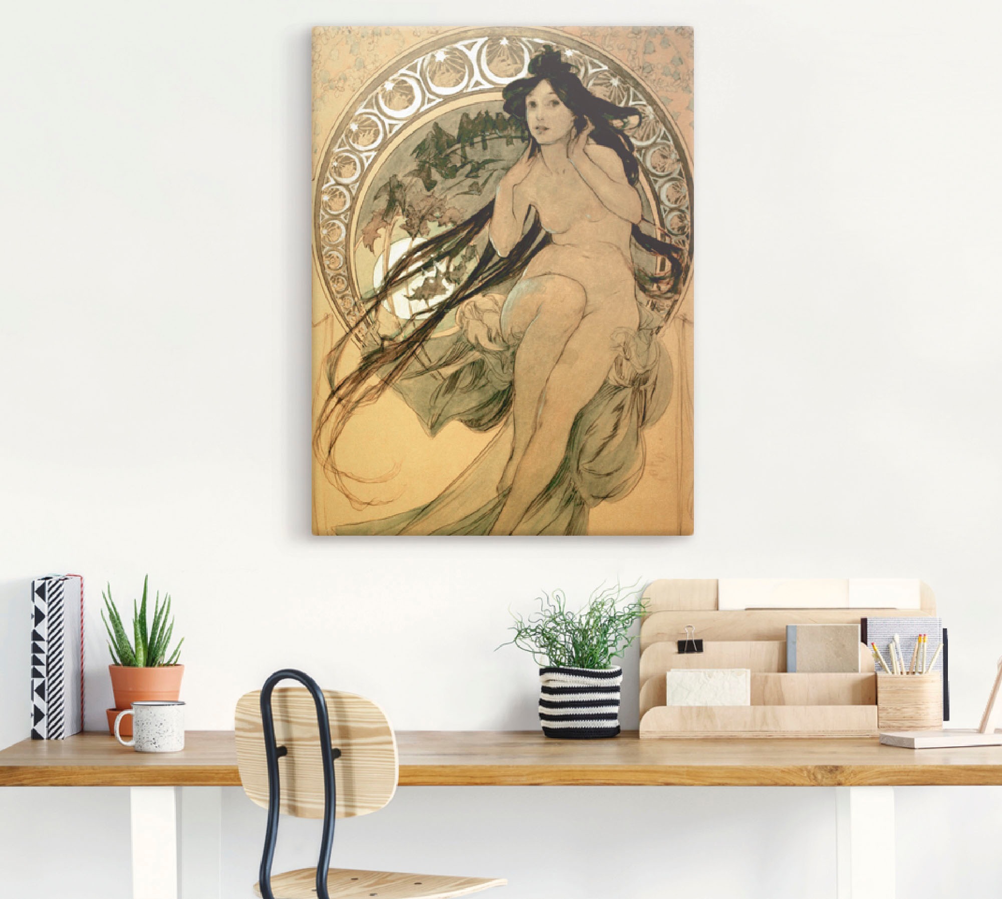 Image of Artland Wandbild »Die Musik, 1898«, Frau, (1 St.), in vielen Grössen & Produktarten -Leinwandbild, Poster, Wandaufkleber / Wandtattoo auch für Badezimmer geeignet bei Ackermann Versand Schweiz