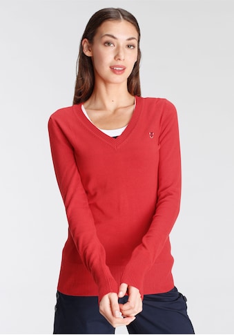 V-Ausschnitt-Pullover, mit kleinem Logodruck auf der Brust - NEUE MARKE!