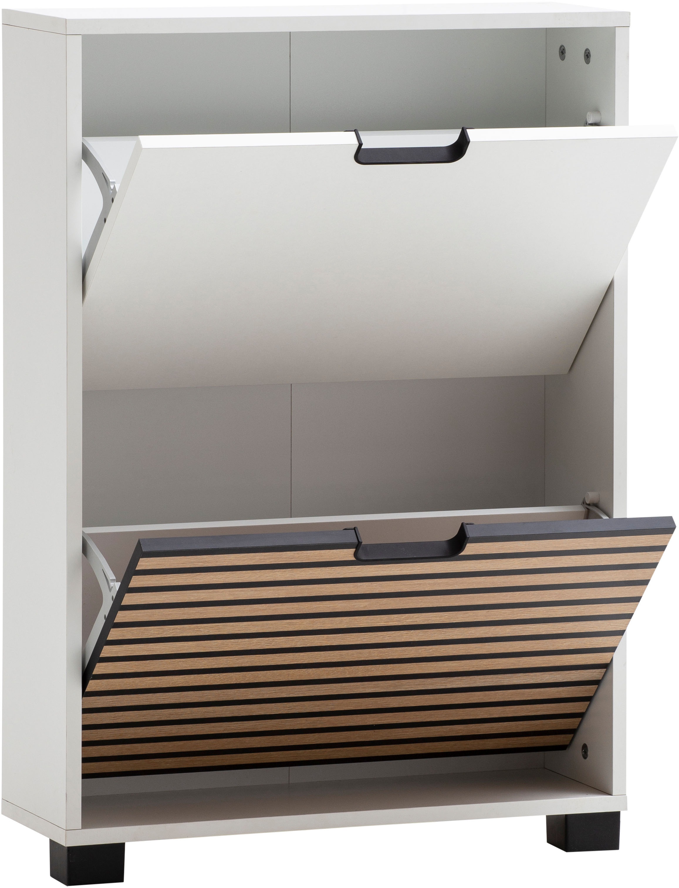 Schildmeyer Schuhschrank »Ryker Schuhschrank, Breite 59 cm«, (1 St.), eine Klappe in Akustikplatten-Optik, Platz für 6 Paar Schuhe