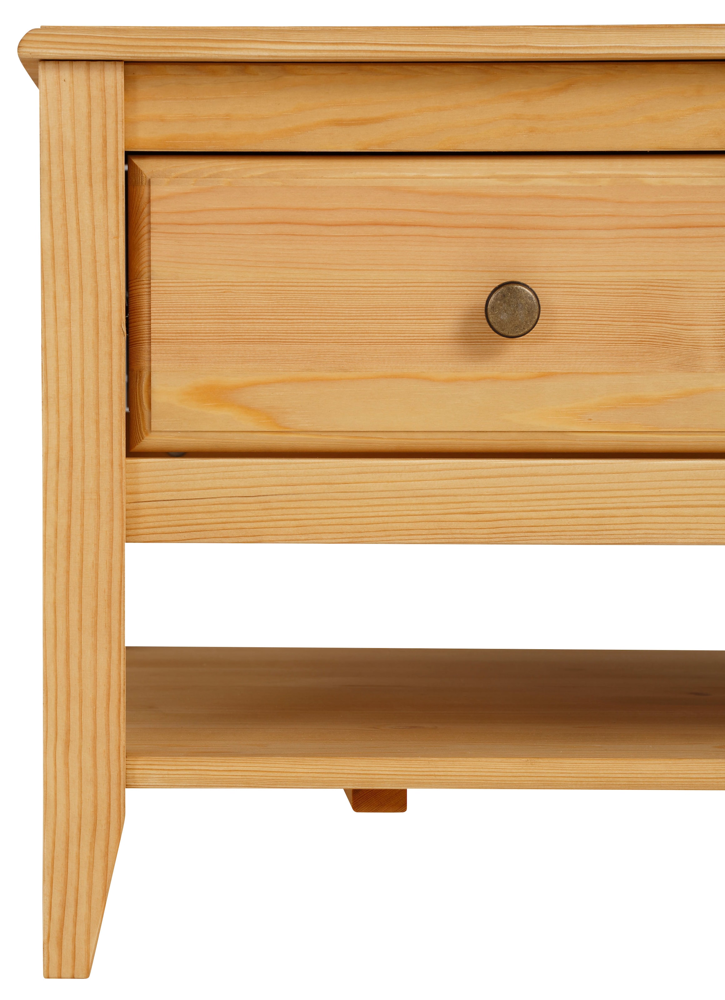 GOODproduct Couchtisch »Leonis« Breite 89 cm, mit Schubladen und Ablageboden, massiver Kiefer,  FSC®