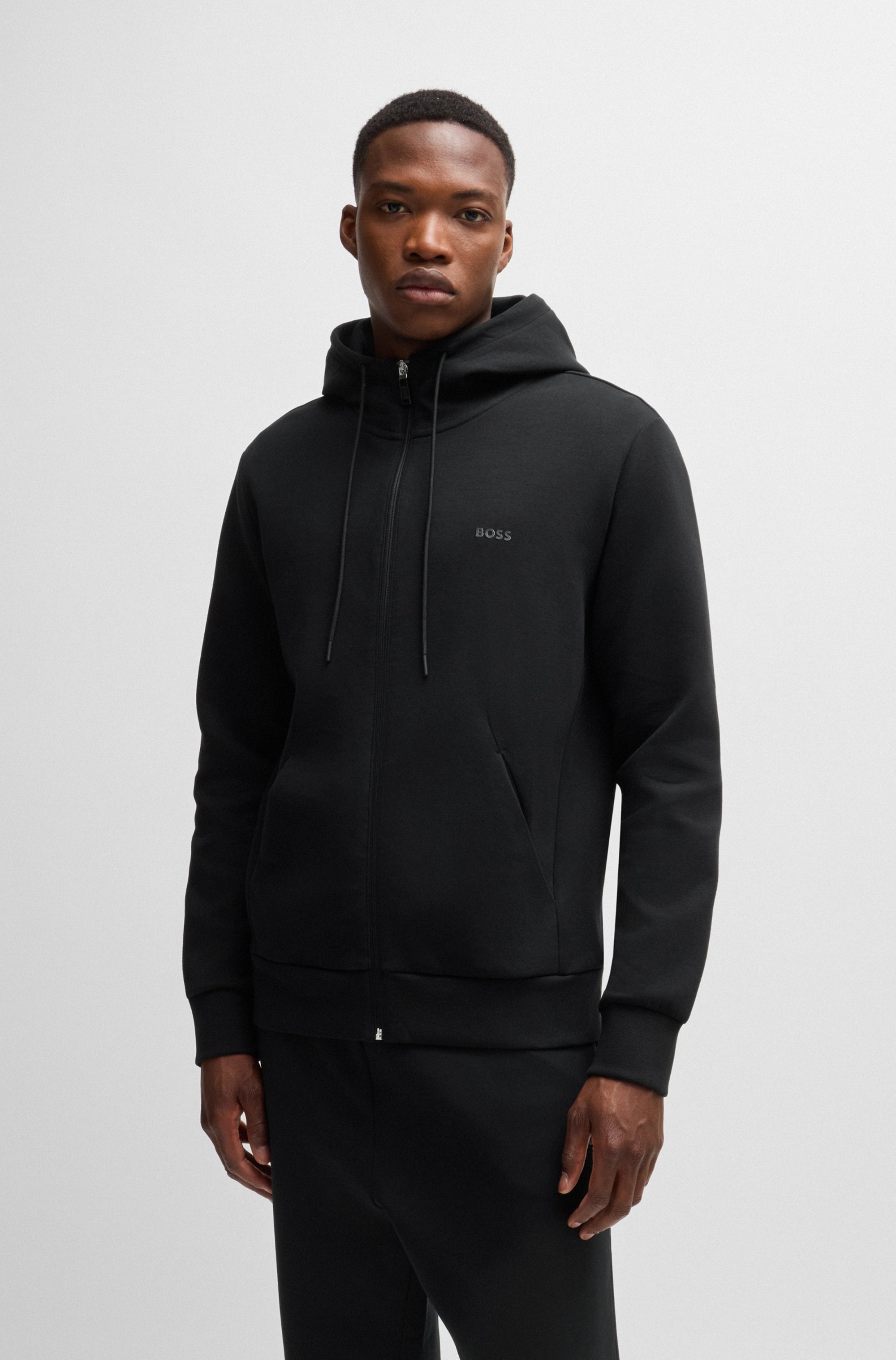 BOSS GREEN Kapuzensweatjacke »Saggy« mit BOSS Aufdruck