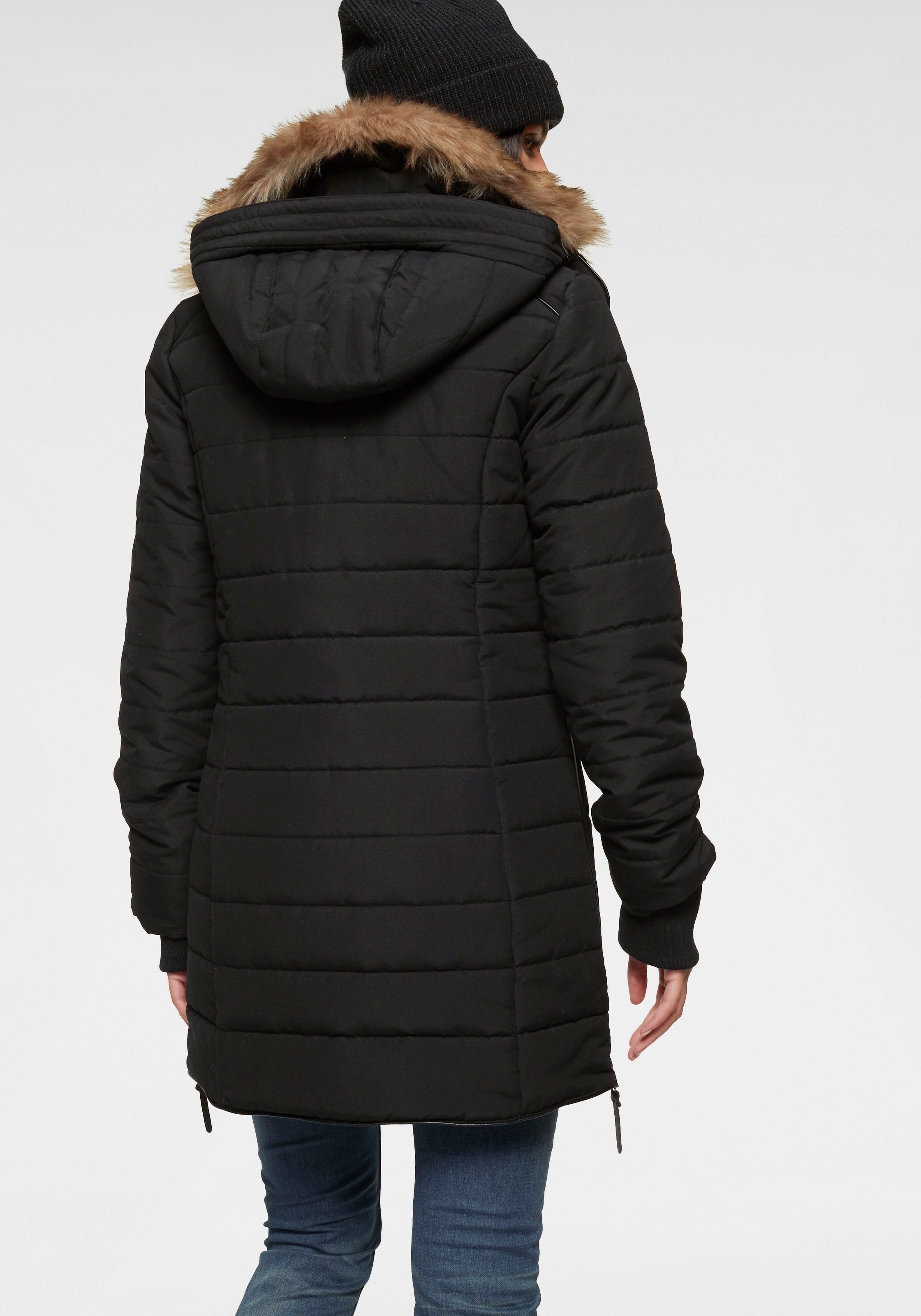 ALPENBLITZ Winterjacke "Bern" mit Kapuze leichter Webstoff, mit abnehmbarer, verstellbarer Kapuze