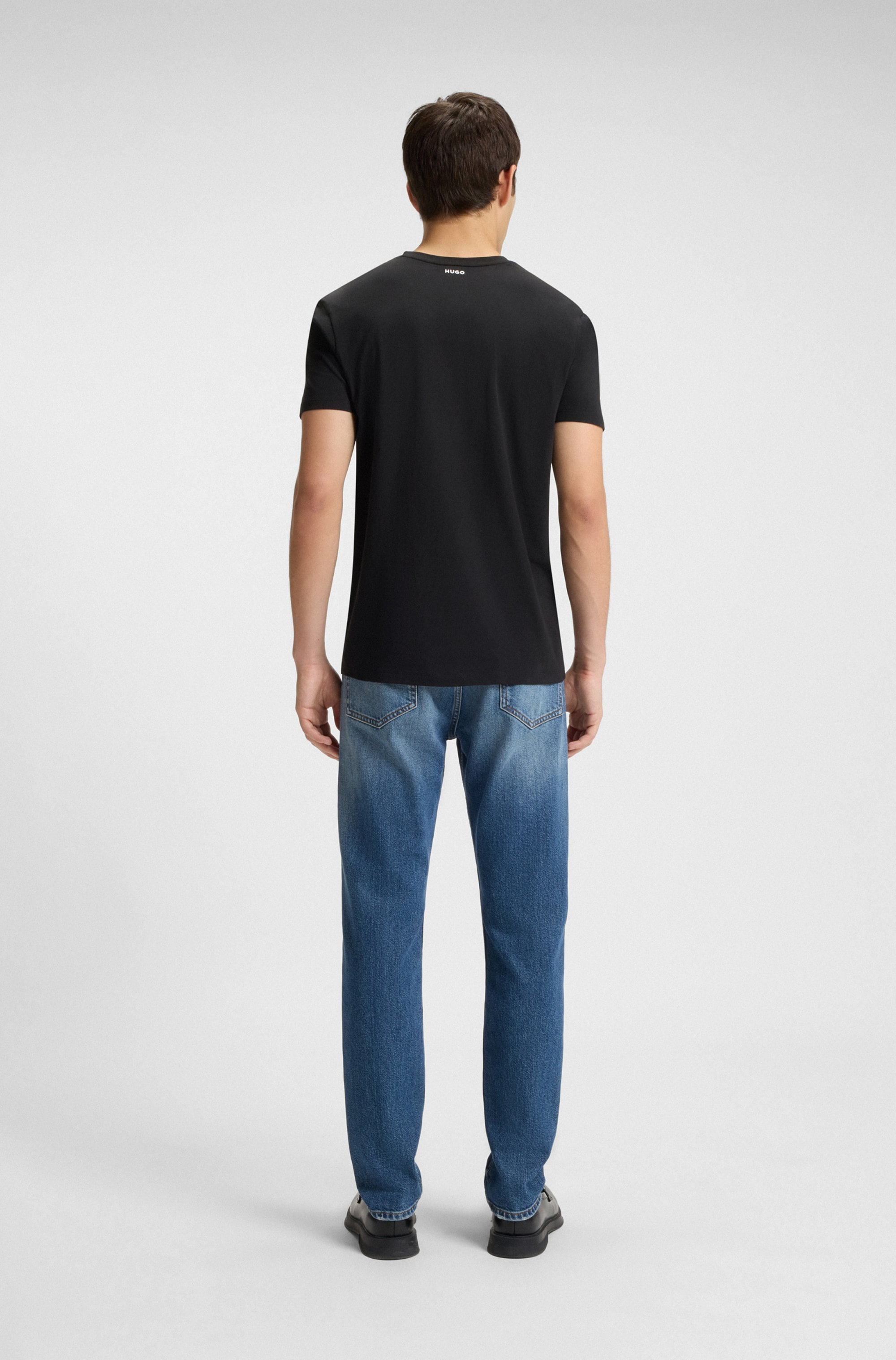 HUGO T-Shirt »HUGO-V« Packung, 2er,  V-Ausschnitt, Slim-Fit, HUGO Logo-Print