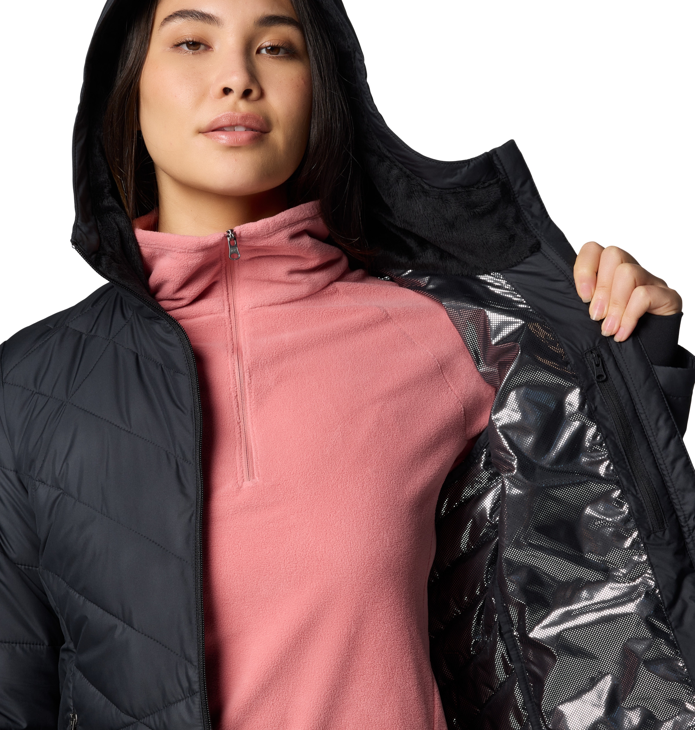 Columbia Steppjacke »HEAVENLY HOODED JACKET«, (1 St.), mit Kapuze