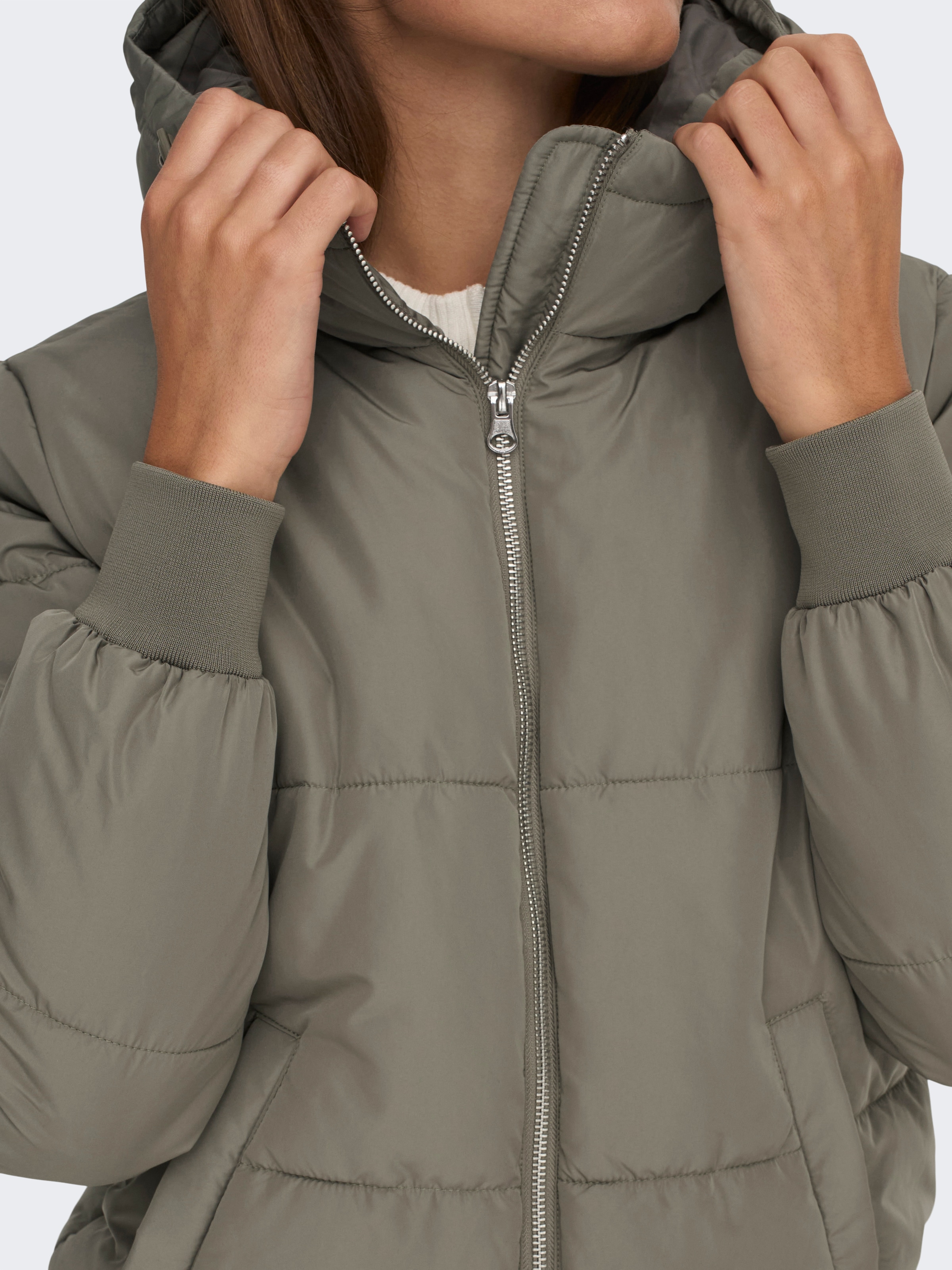 JDY Steppjacke »JDYNEWERICA LIFE SHORT HOOD JKT OTW NOOS«, mit Kapuze