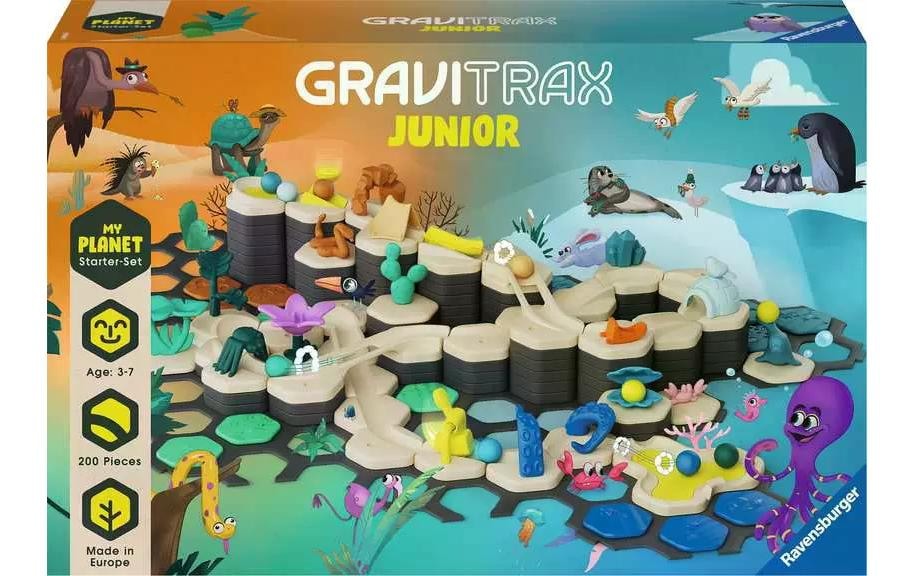 Ravensburger Kugelbahn »GraviTrax Junior Starter-Set XXL Planet«, (182 tlg.)