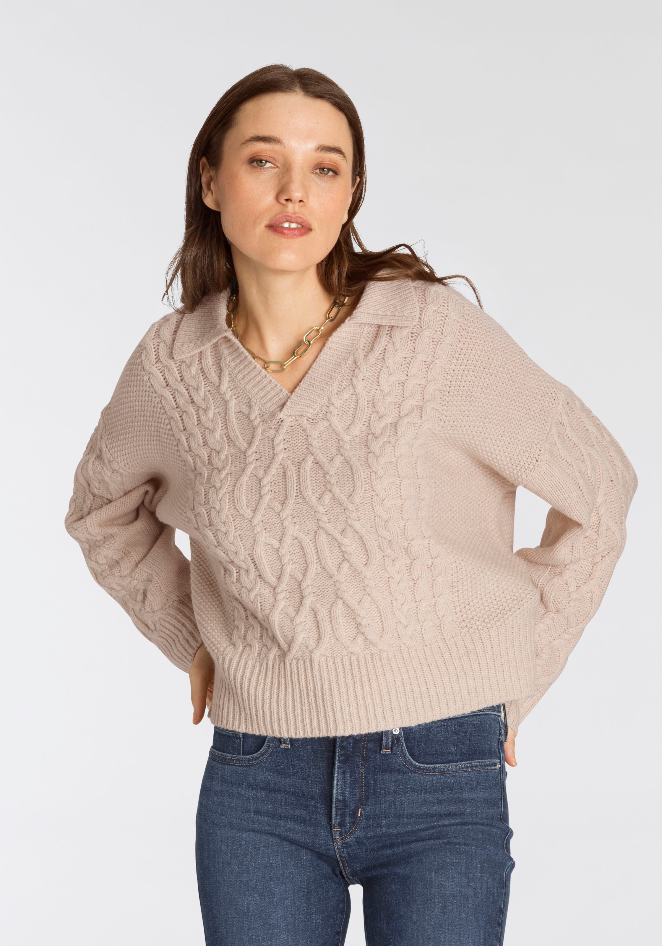 Image of Levi's® Strickpullover »MUIR FISHERMAN SWEATER«, mit überschnittenen Ärmeln bei Ackermann Versand Schweiz