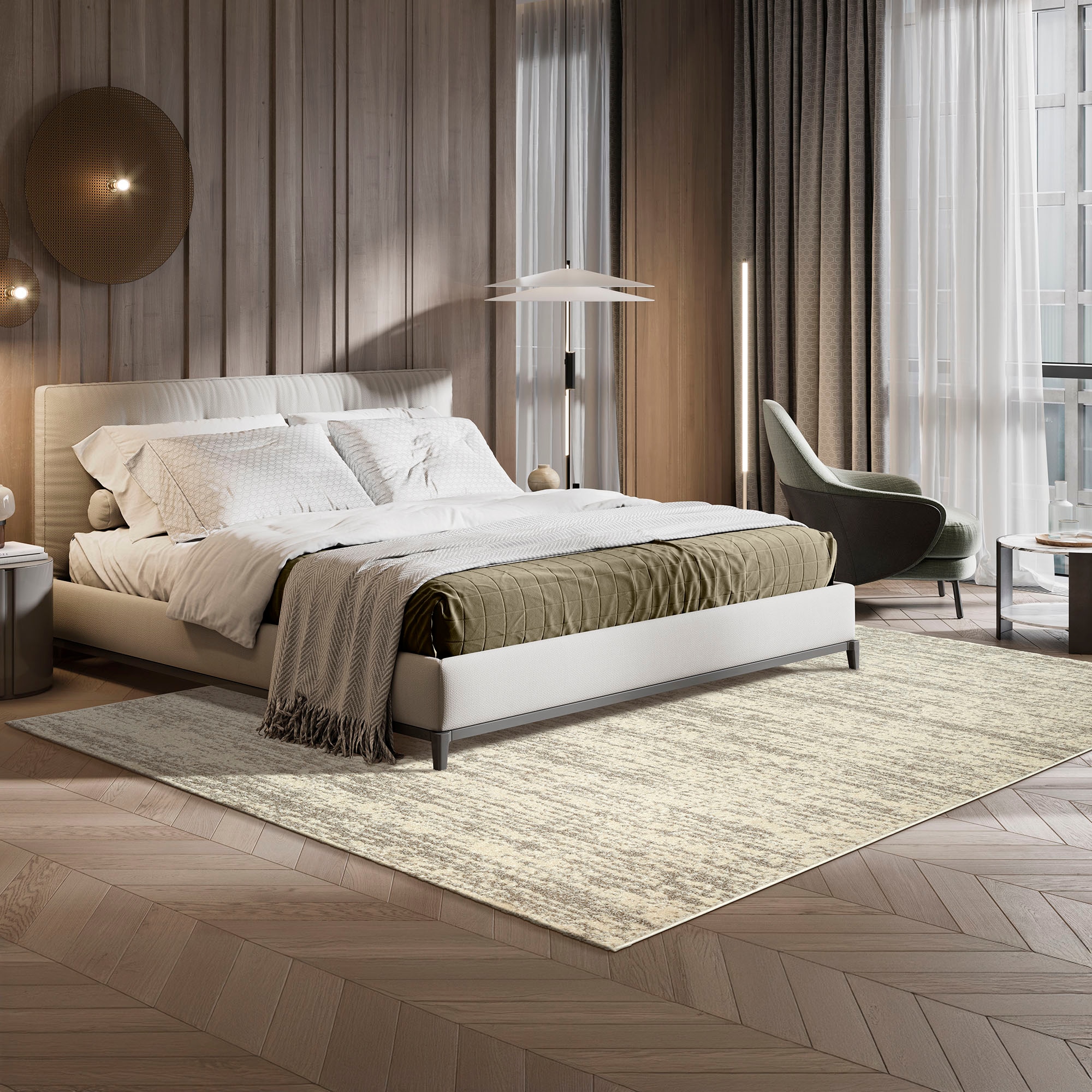 Sanat Teppich »Oslo , auch als Läufer und in Rund« rechteckig 10 mm Höhe meliert robuster Kurzflor, Wohnzimmer, Schlafzimmer, auch als Läufer
