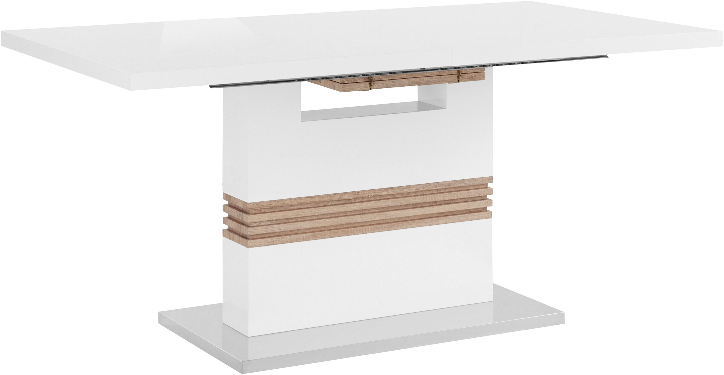 GOODproduct Essgruppe »Perez/Lila« Set, 5 Stk. tlg. mit 4 Stühlen, Tisch ausziehbar, Breite 160-200 cm