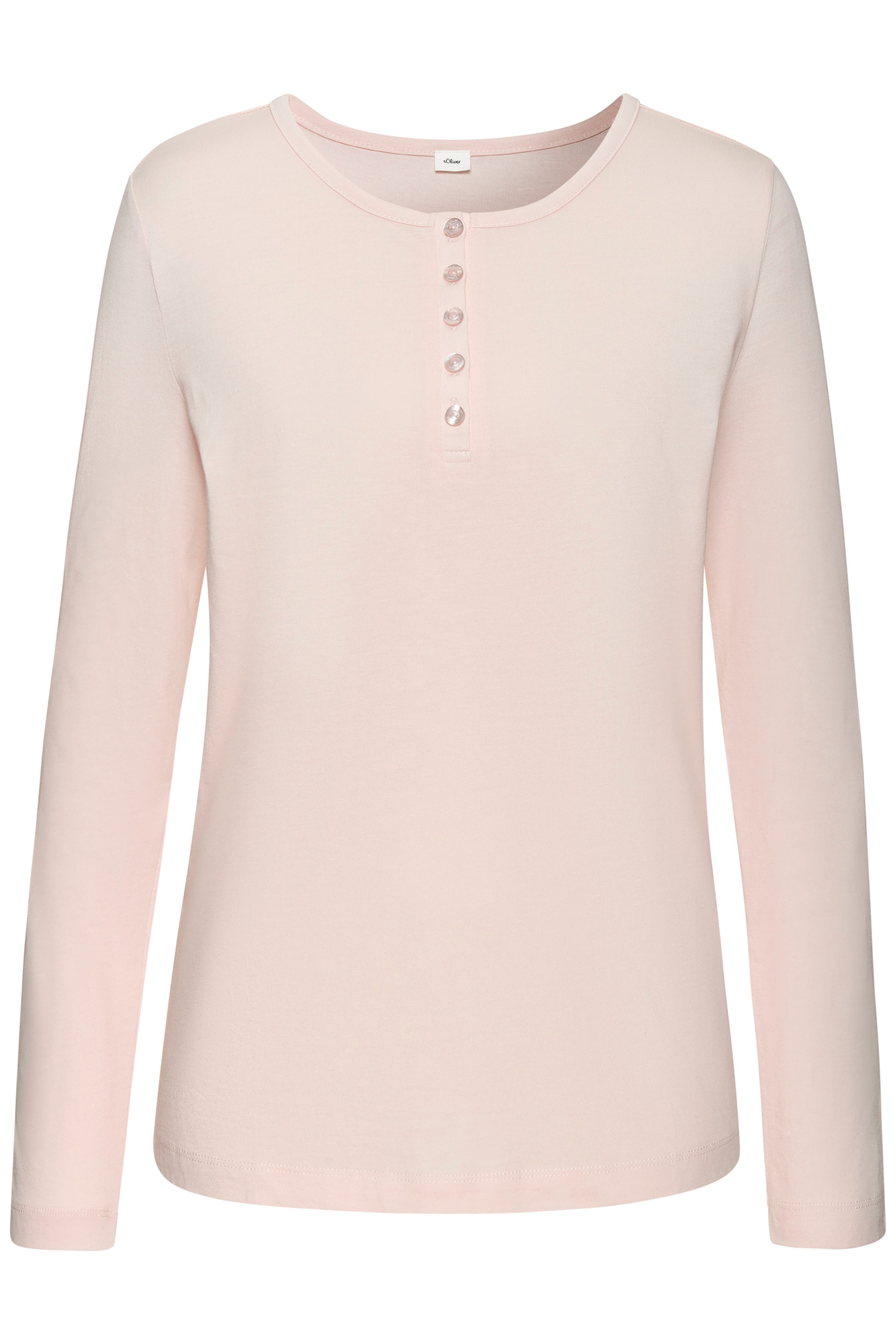 s.Oliver Haut de pyjama mit kurzer Knopfleiste