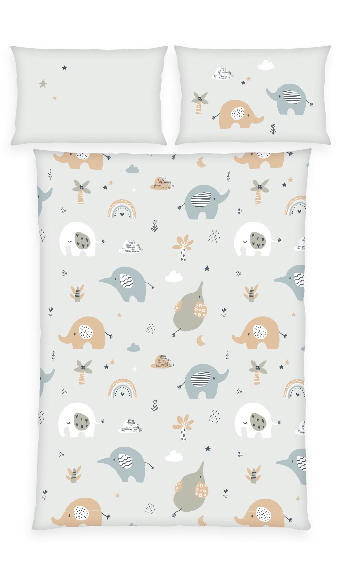 Baby Best Babybettwäsche »BabyBest Elephant« 2 Stk. Flanellbettwäsche