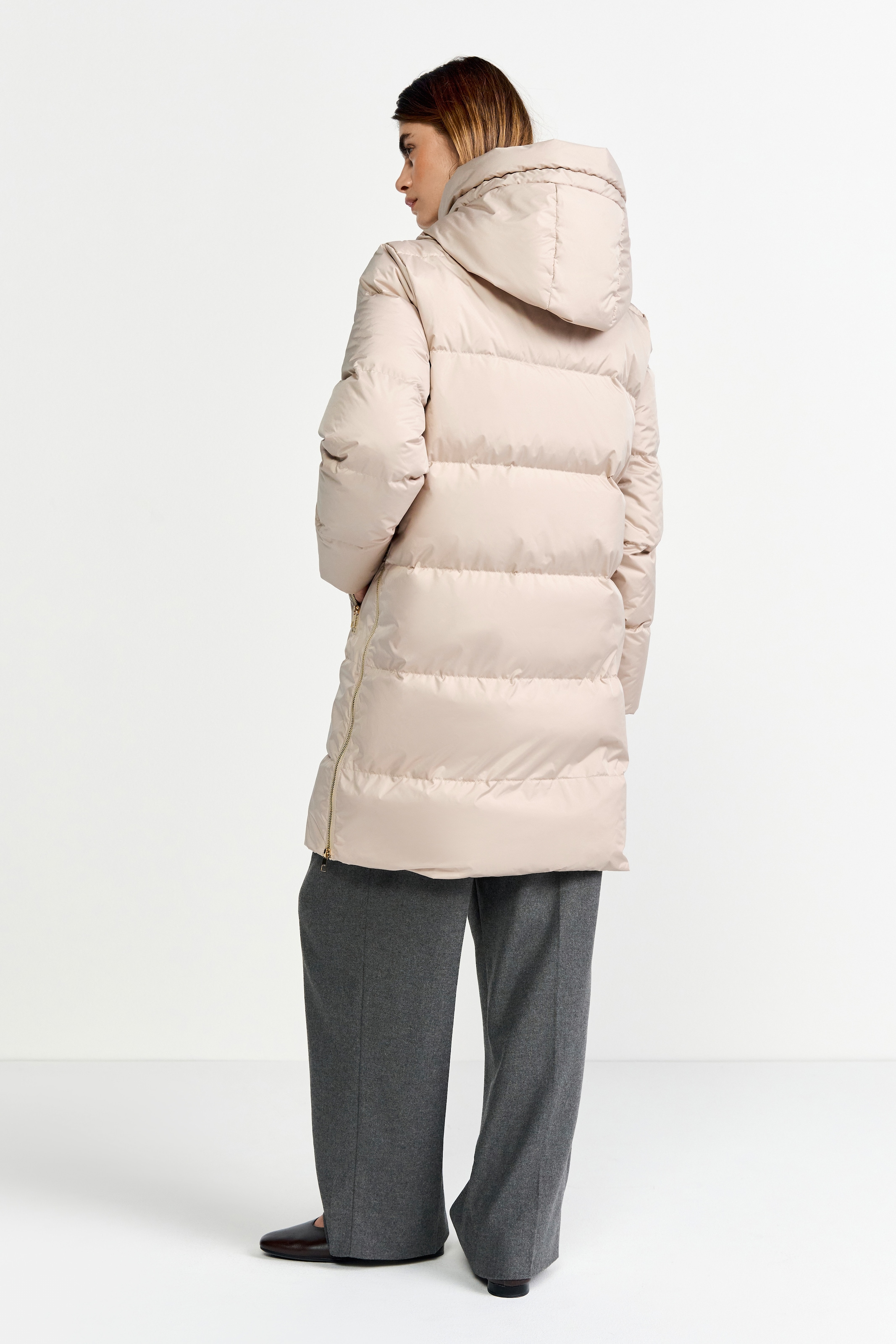 RICHROYAL Steppmantel oversized, mit Reissverschlüssen an den Seiten, Wintermantel