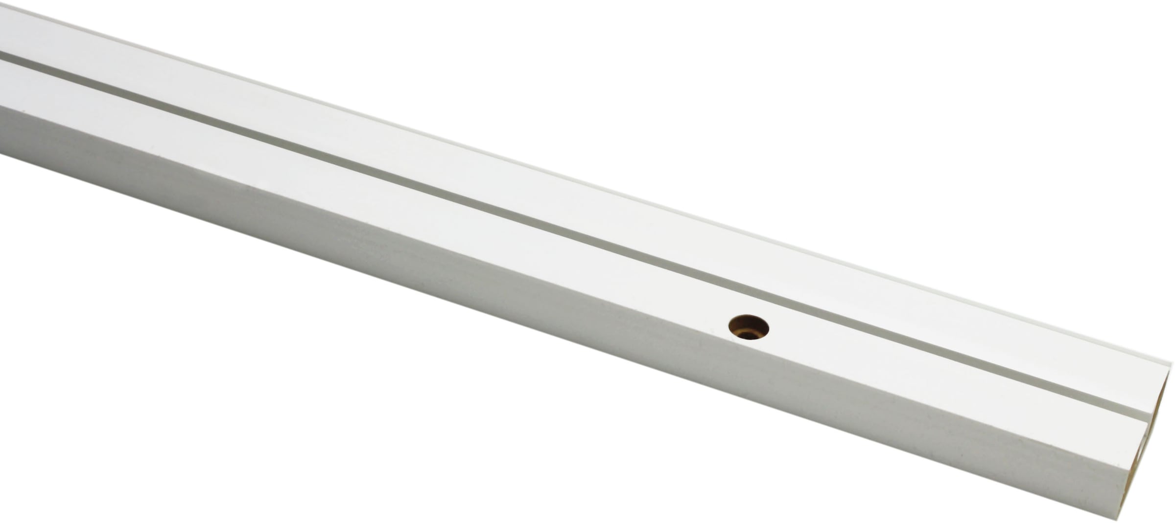 GARDINIA Vorhangschiene »GE mit Profil für Blendenbefestigung« 1 läufig-läufig mit Bohren, Holz, gebohrt für Deckenmontage