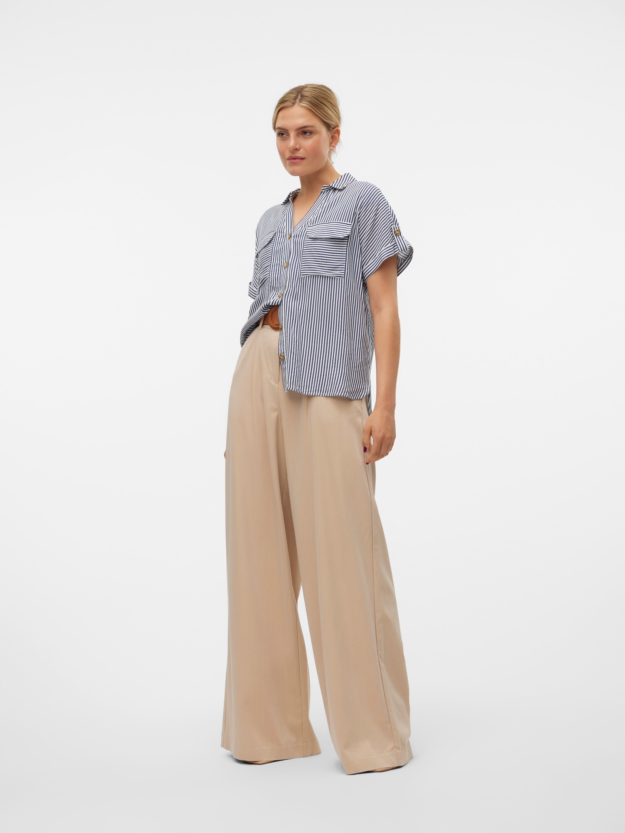 Vero Moda Hemdbluse »VMBUMPY S/S SHIRT WVN GA NOOS«