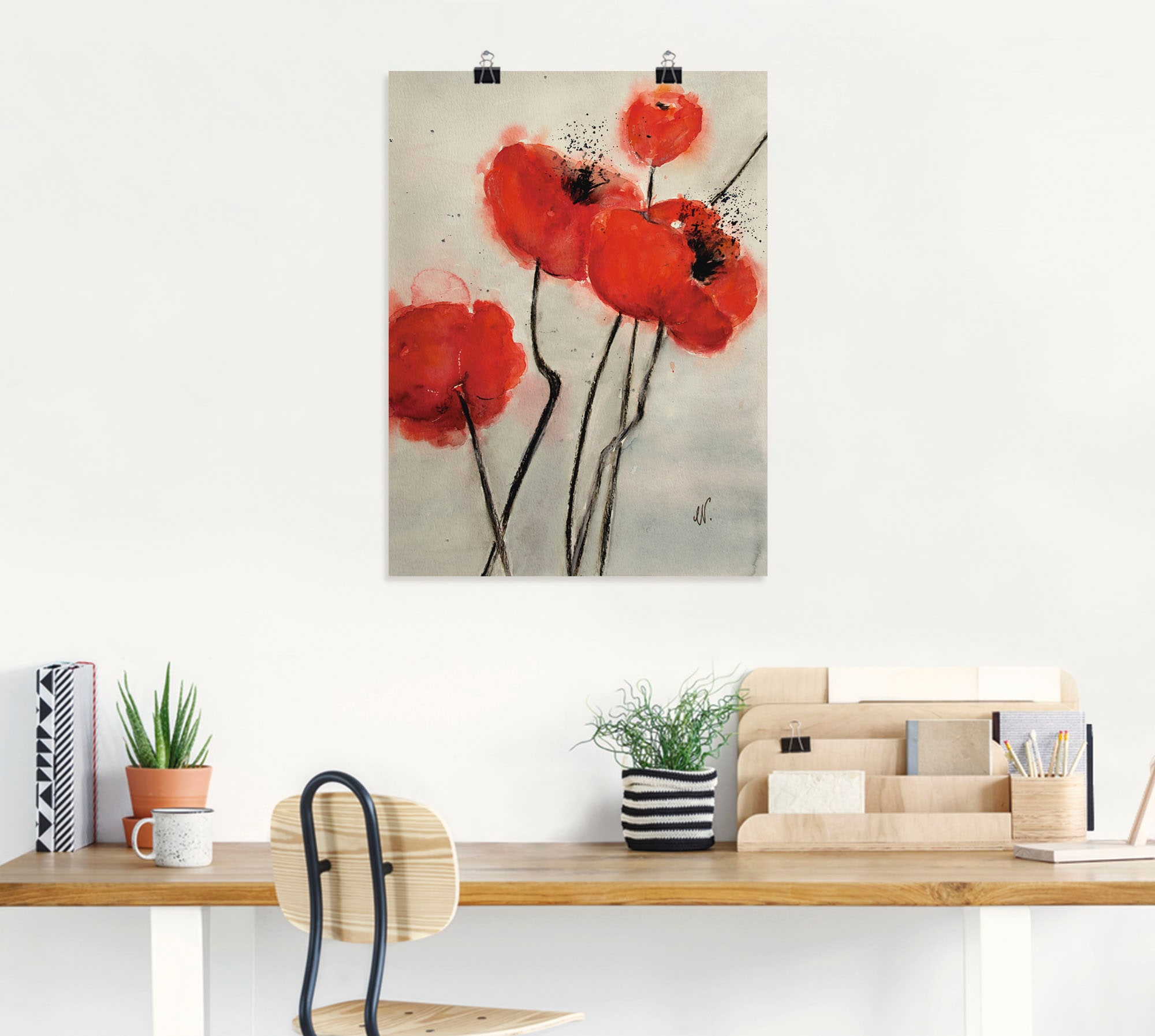 Artland Wandbild »Roter Mohn« Blumen 1 Stk. tlg. als Leinwandbild, Poster in verschied. Grössen