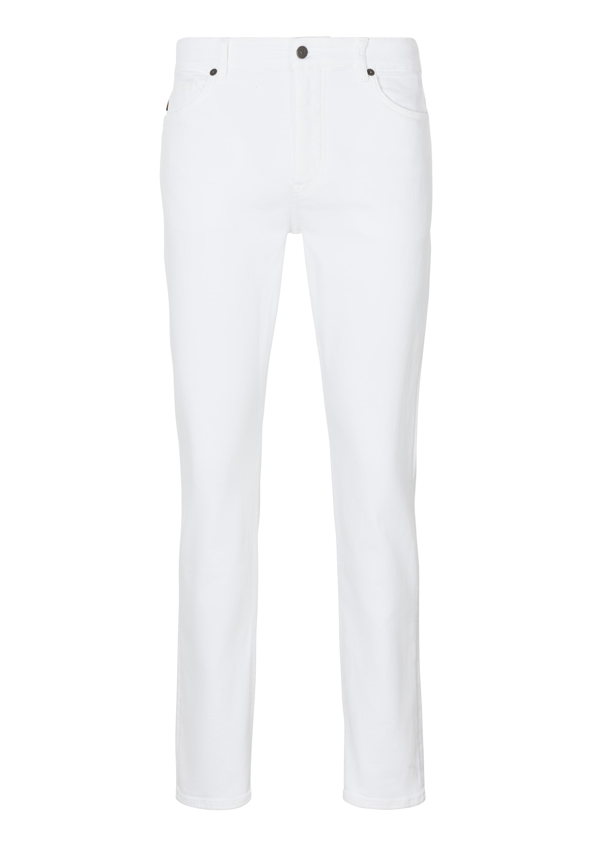 BOSS ORANGE 5-Pocket-Jeans »Delaware«, in weisser Optik mit Lederbadge