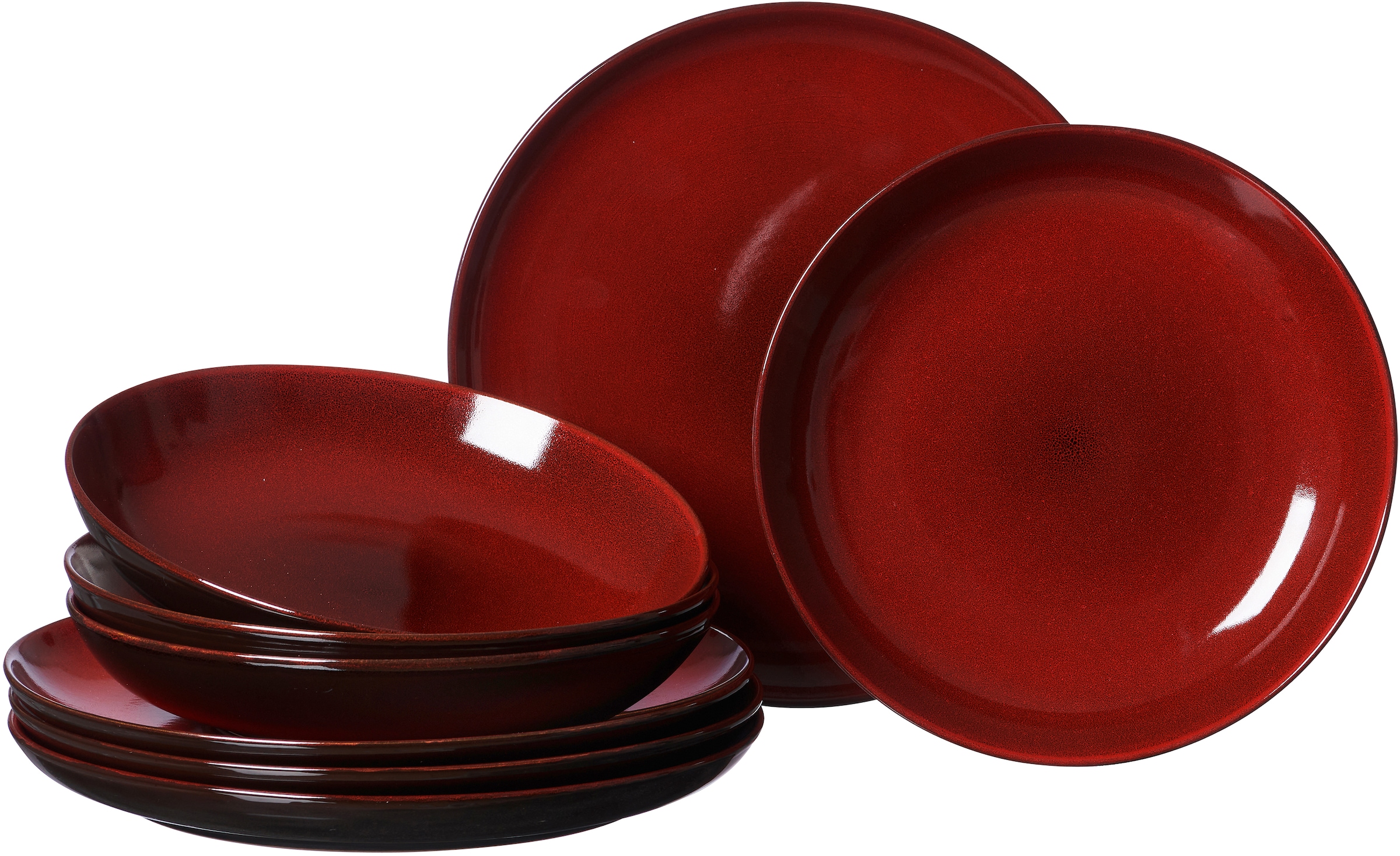 Image of Ritzenhoff & Breker Tafelservice "Teller Set, Geschirr-Set Gambia" Reaktivglasur, jedes Stück ein Unikat, 8 Teile, für 4 Personen