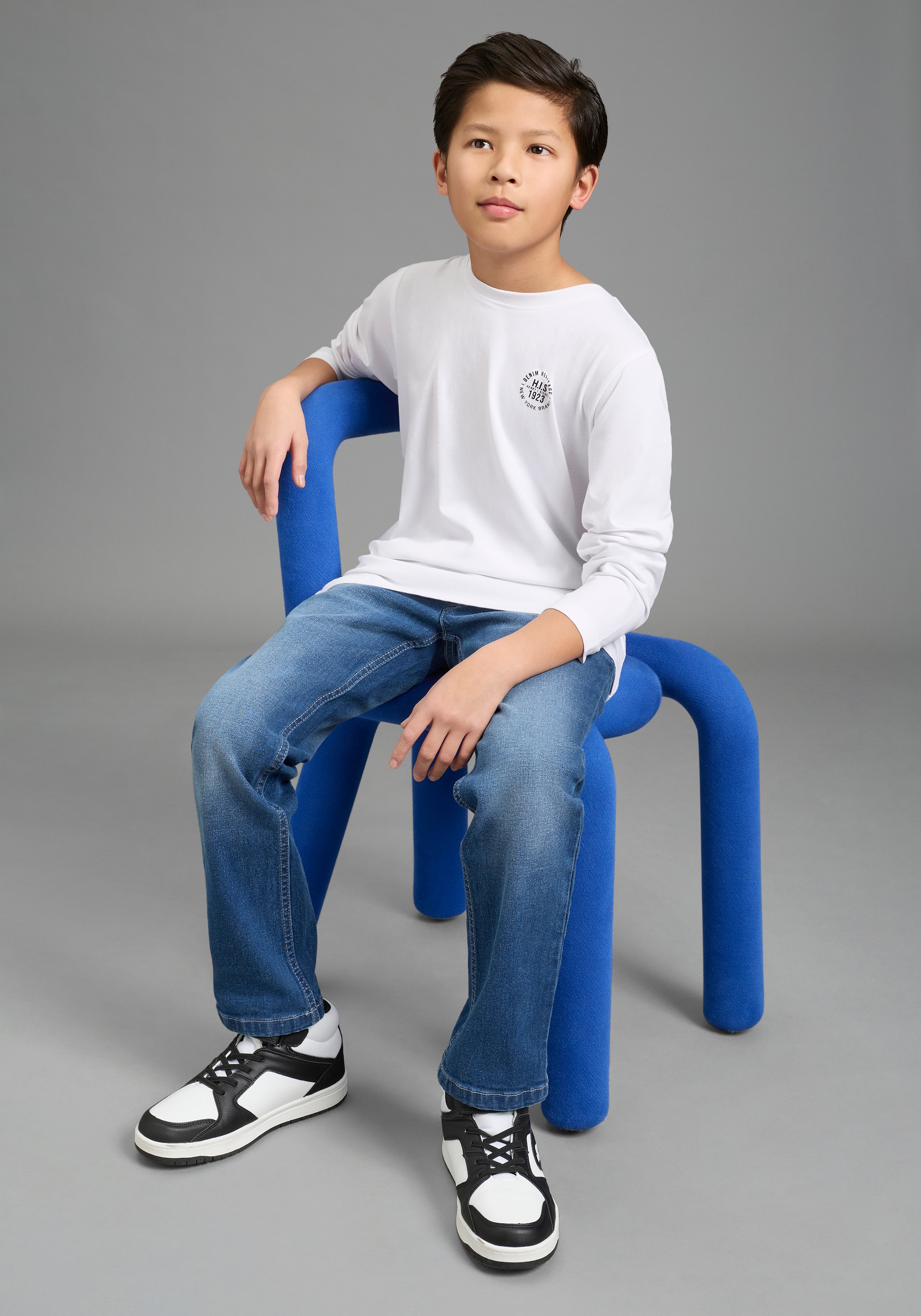 H.I.S T-shirt à manches longues »2er Pack Shirts mit Logoprint für Jungen« Packung, 2, 2 pièces Für TEENS. 2er Pack Shirts