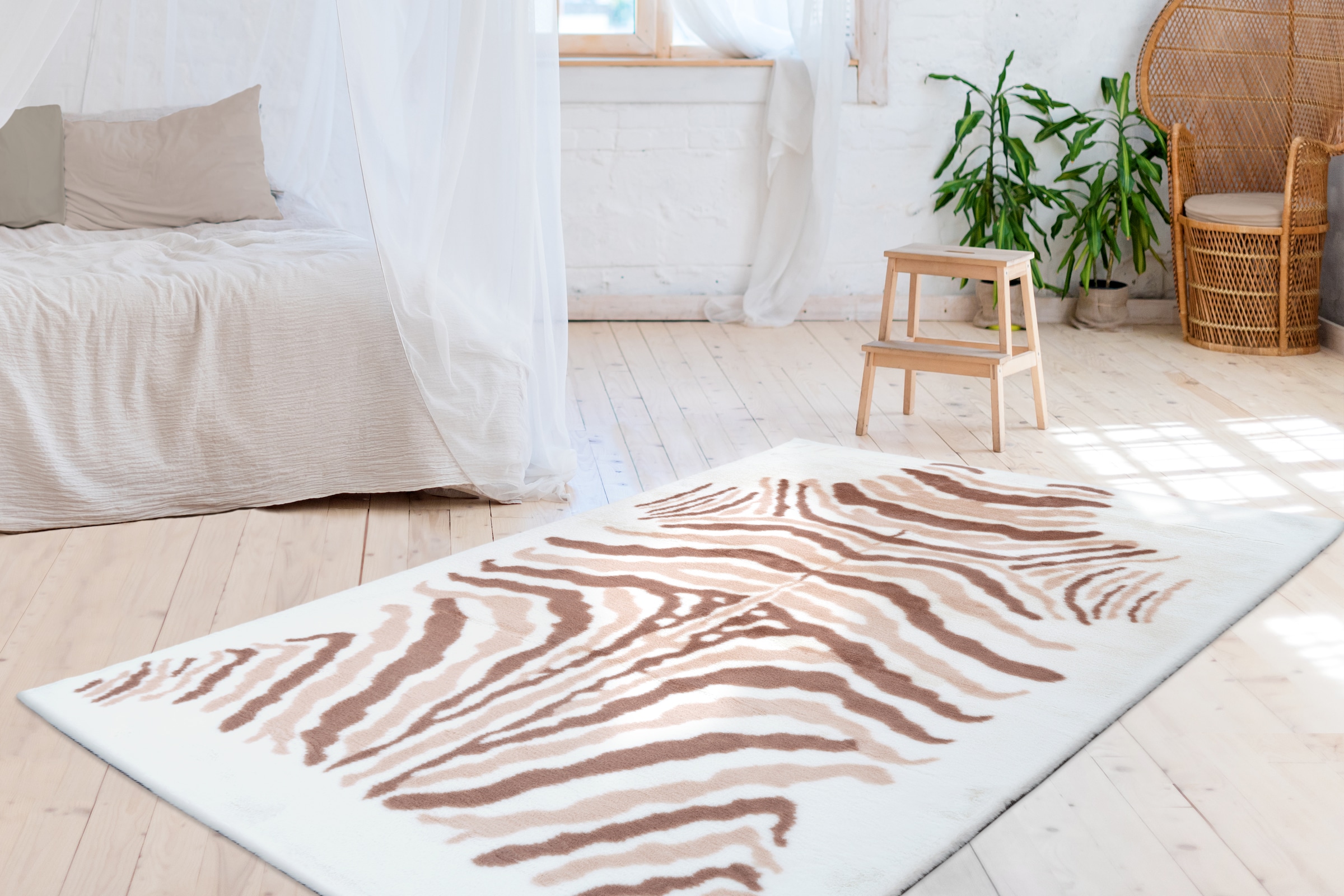 Arte Espina Teppich »Rabbit Animal 400«, rechteckig, 30 mm Höhe, Kuscheliger Hochflorteppich, per Hand getuftet, mit Baumwollrücken
