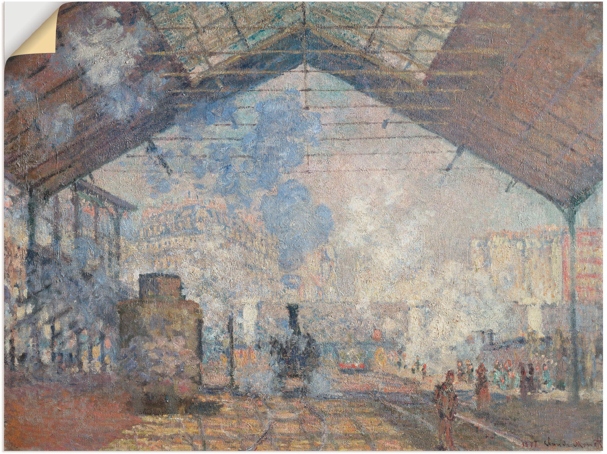 Image of Artland Wandbild »Der Bahnhof Saint-Lazare. 1877«, Gebäude, (1 St.), in vielen Grössen & Produktarten -Leinwandbild, Poster, Wandaufkleber / Wandtattoo auch für Badezimmer geeignet bei Ackermann Versand Schweiz