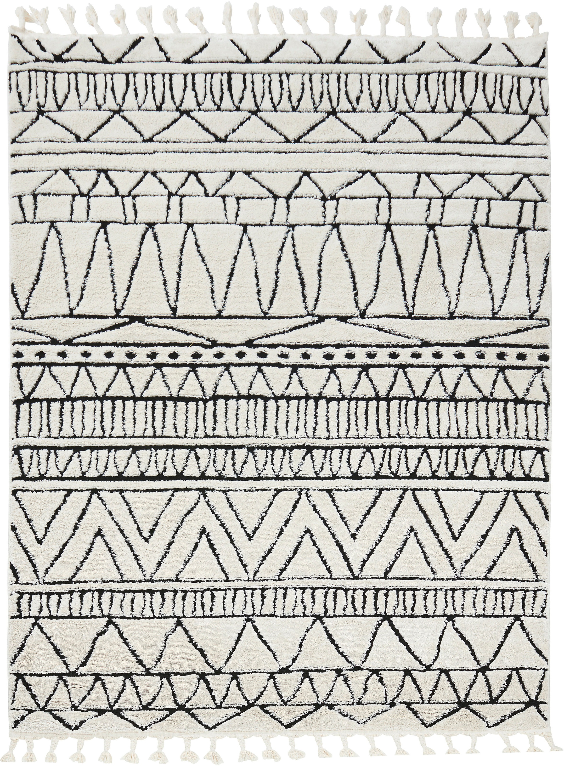 Image of done.® Teppich »OCEAN«, rechteckig, 10 mm Höhe, modernes Scandi Design, Hoch-Tief Effekt, mit Fransen, ideal im Wohnzimmer & Schlafzimmer bei Ackermann Versand Schweiz