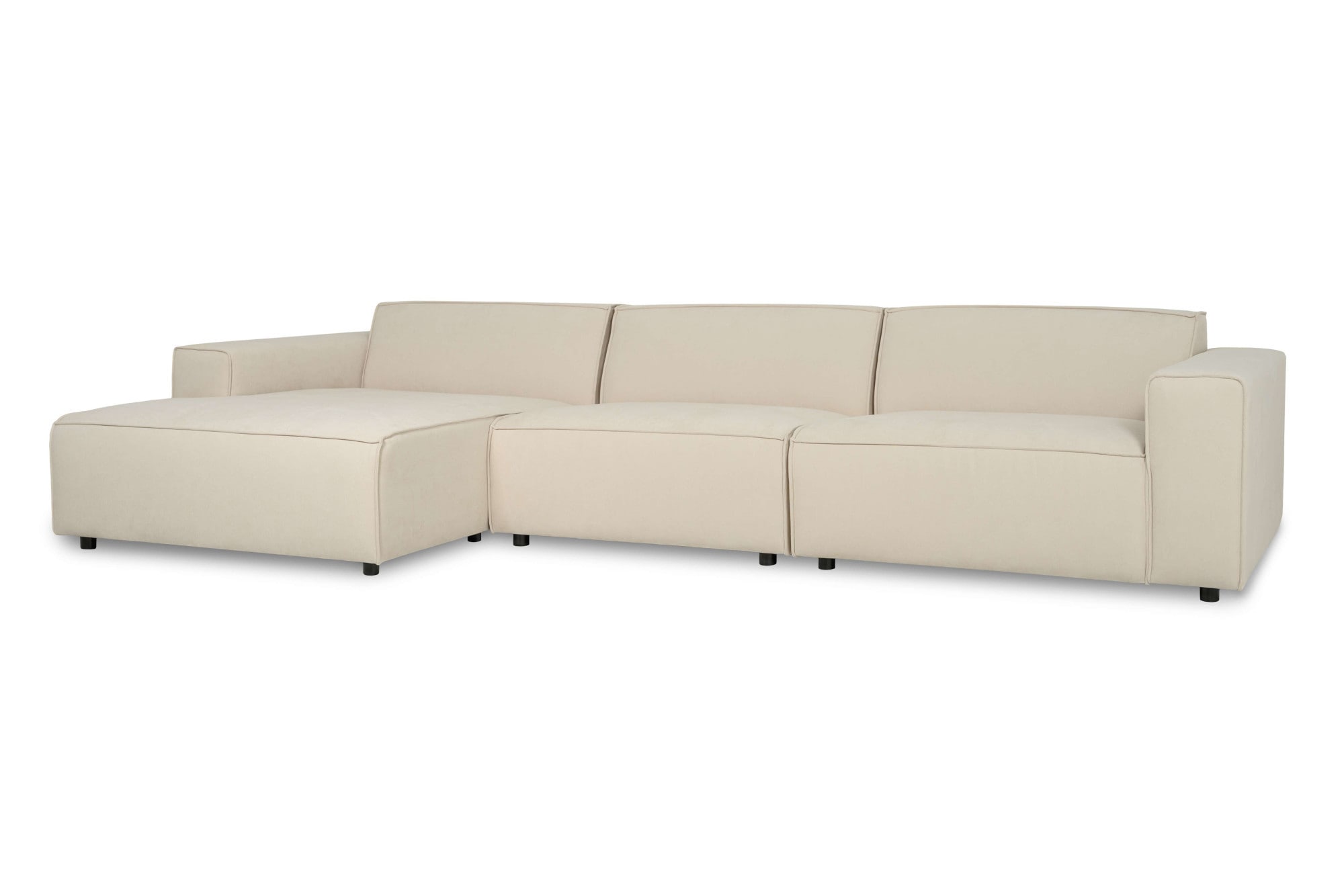 GOODproduct Canapé d'angle »Jorrena, extra weicher Chenille-Stoff« Forme en L, 3 niveaux de confort, largeur 346 cm, avec suspension à ressorts ondulés