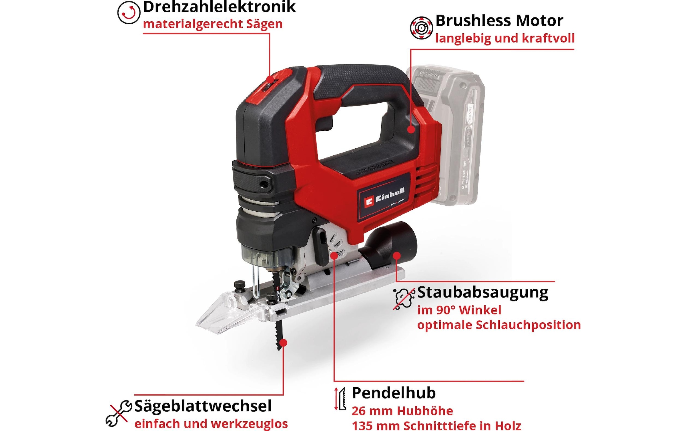 Einhell Akku-Stichsäge »TP-JS 18/135 Li BL – Solo«