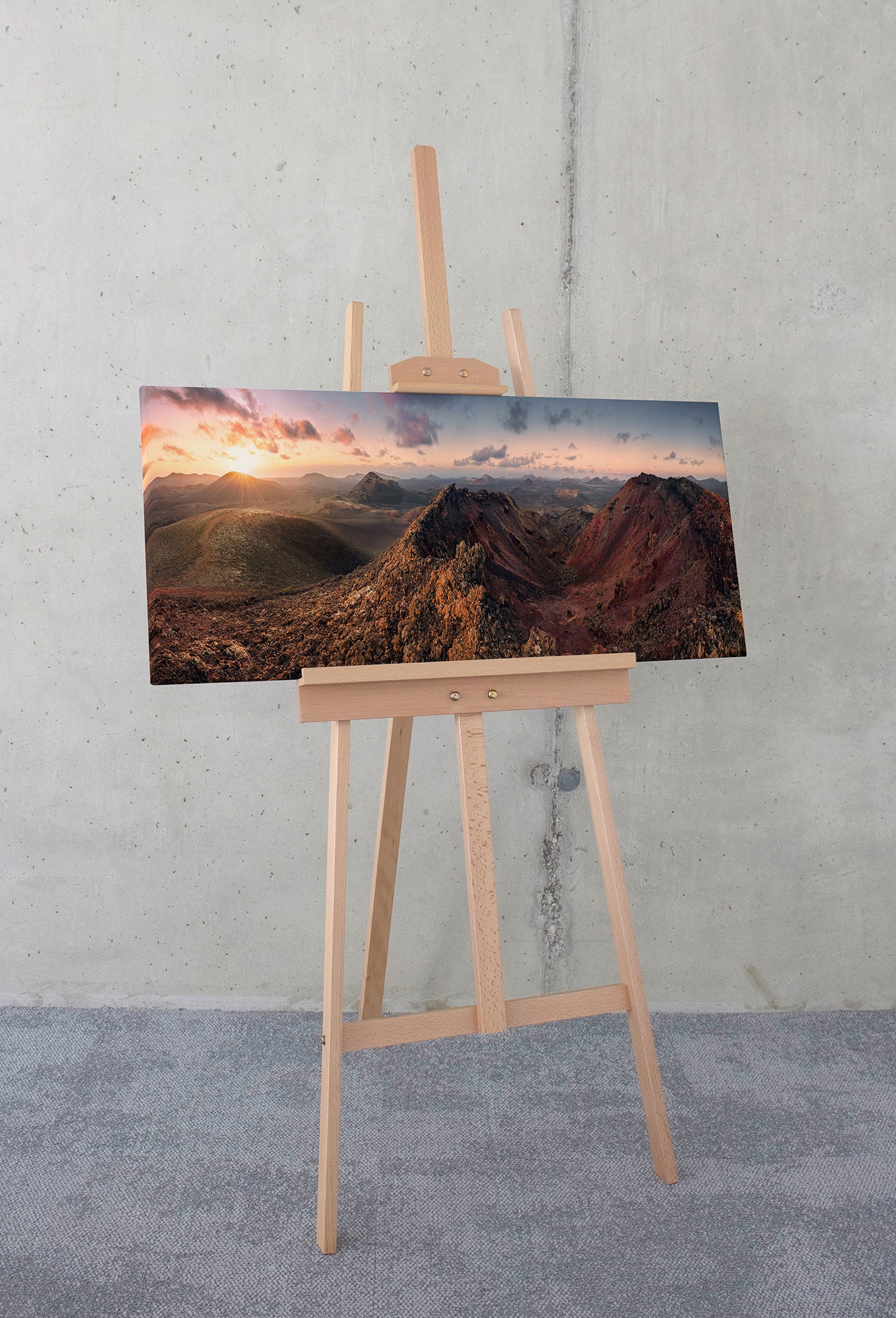 Komar Leinwandbild »Primeval Days - Grösse 90 x 40 cm«, Baum-Blätter-Natur-Berge-Blumen-Foto-Jahreszeiten-Landschaft-Meer-Strand-Palmen, (Packung, 1 St.), Keilrahmenbild mi Echtholzrahmen