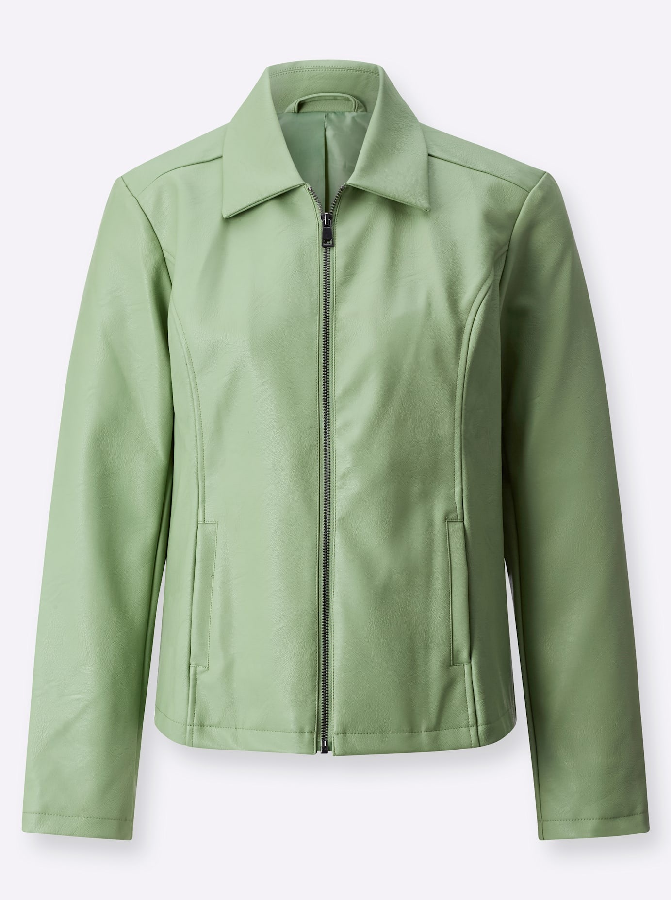 Classic Basics Lederimitatjacke, ohne Kapuze