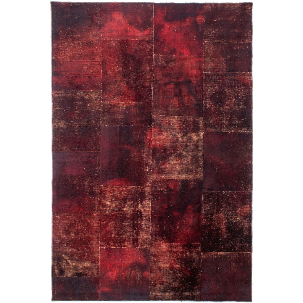 morgenland Teppich »Patchwork - 300 x 197 cm - mehrfarbig«, rechteckig, Wohnzimmer, Handgeknüpft, Einzelstück mit Zertifikat