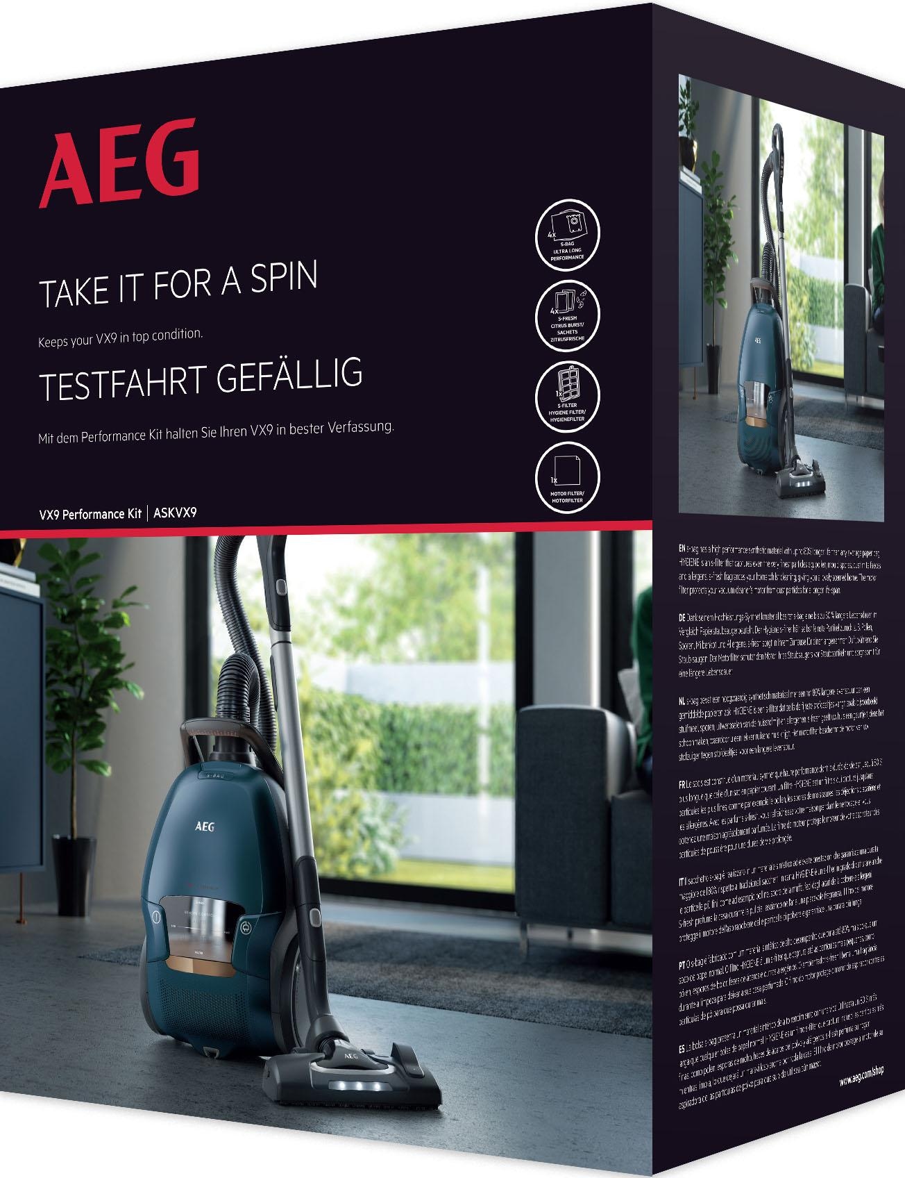AEG Staubsaugerbeutel »s-bag PerformanceKit«, 1x Hygiene- und Motorfilter