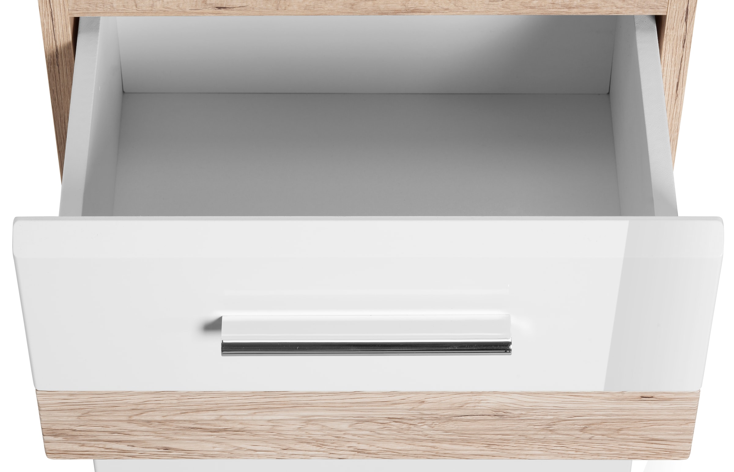 welltime Hochschrank »Toulon«, Badschrank mit Schublade und offenem Fach - Masse (B/T/H) 37/31/182 cm