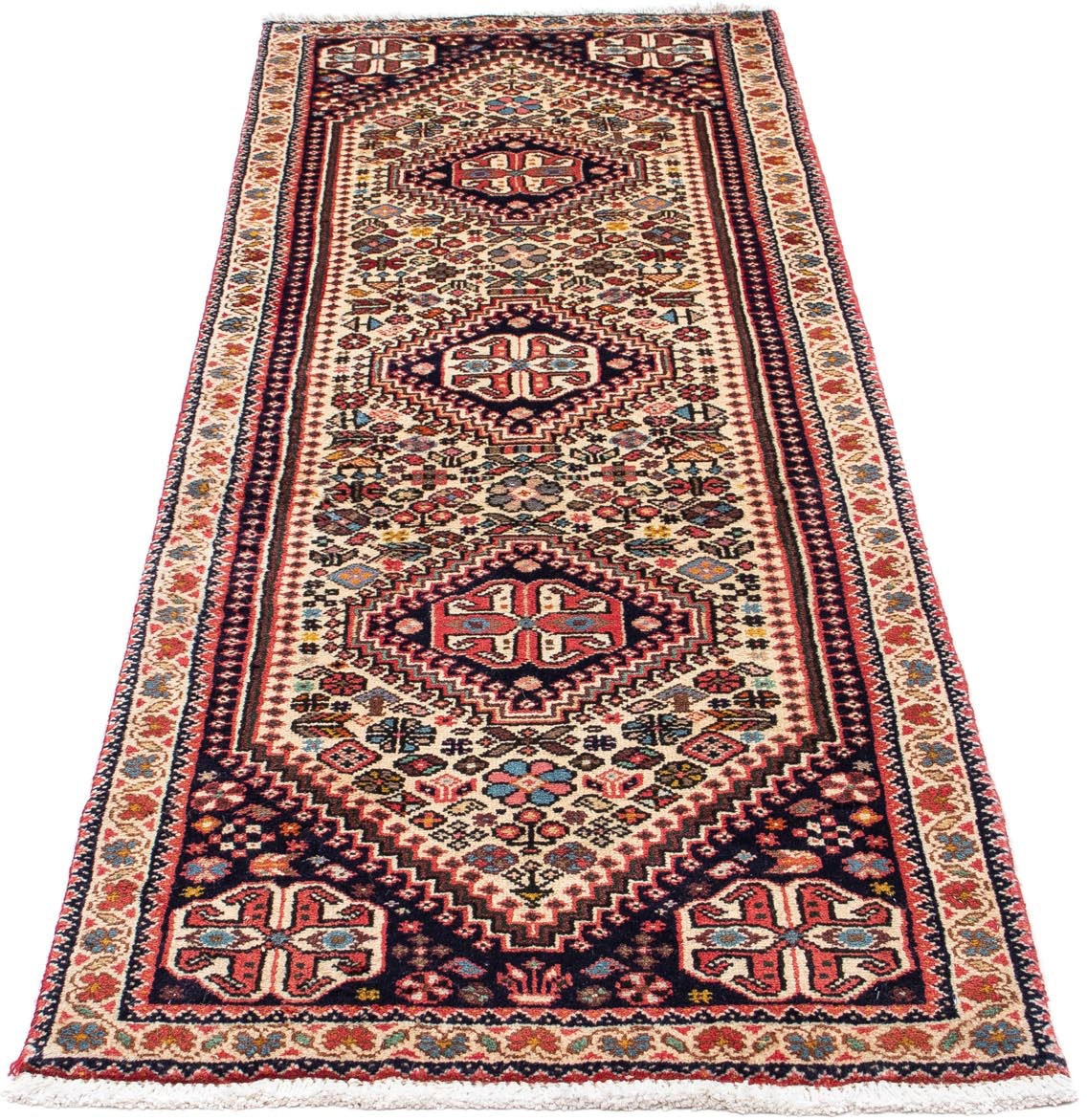 Image of morgenland Hochflor-Läufer »Yalameh Medaillon Rosso chiaro 199 x 80 cm«, rechteckig, 1 mm Höhe, Handgeknüpft bei Ackermann Versand Schweiz